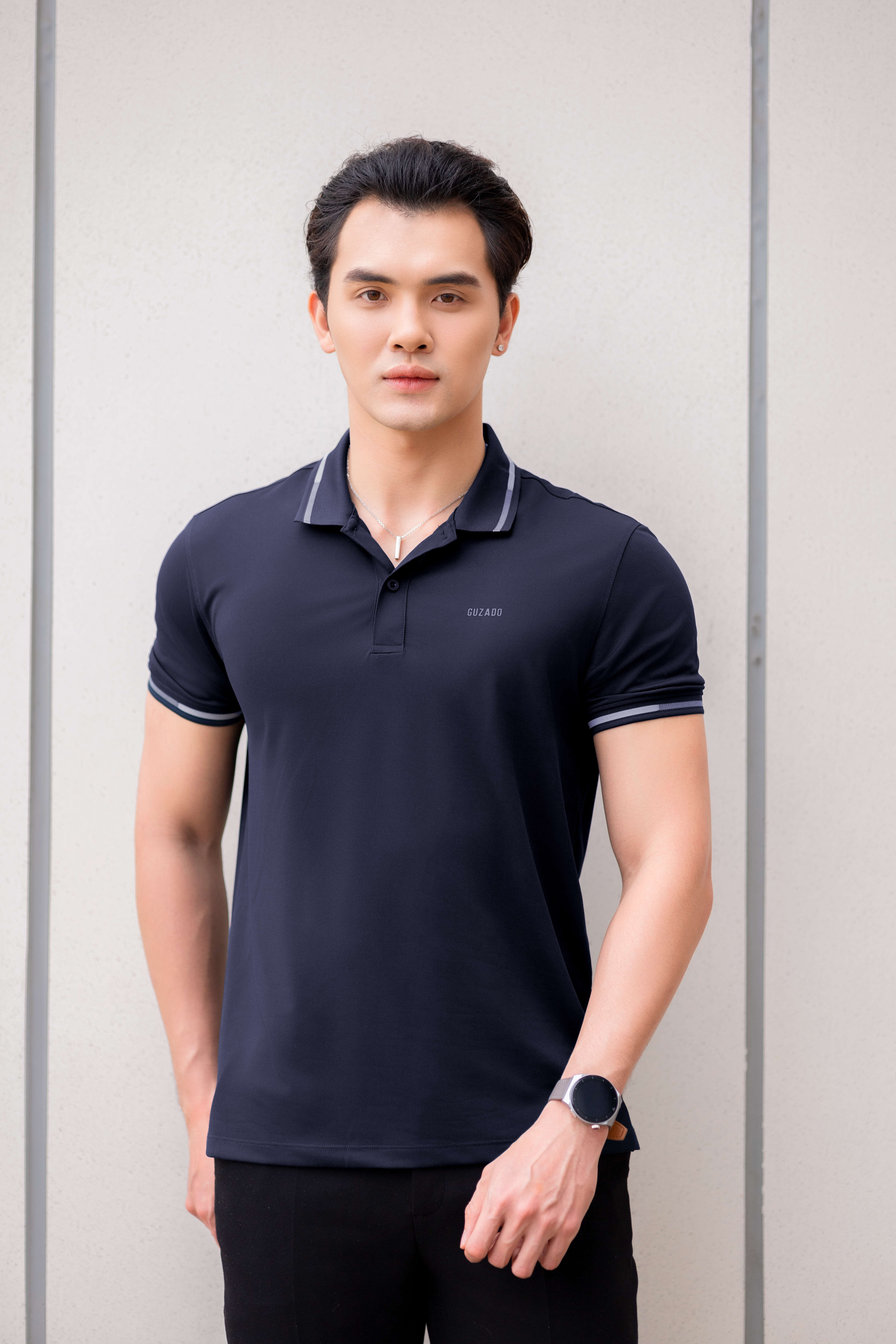 Bộ Polo Nam GUZADO Premium Phối Sọc BPL04_thumbnail_0