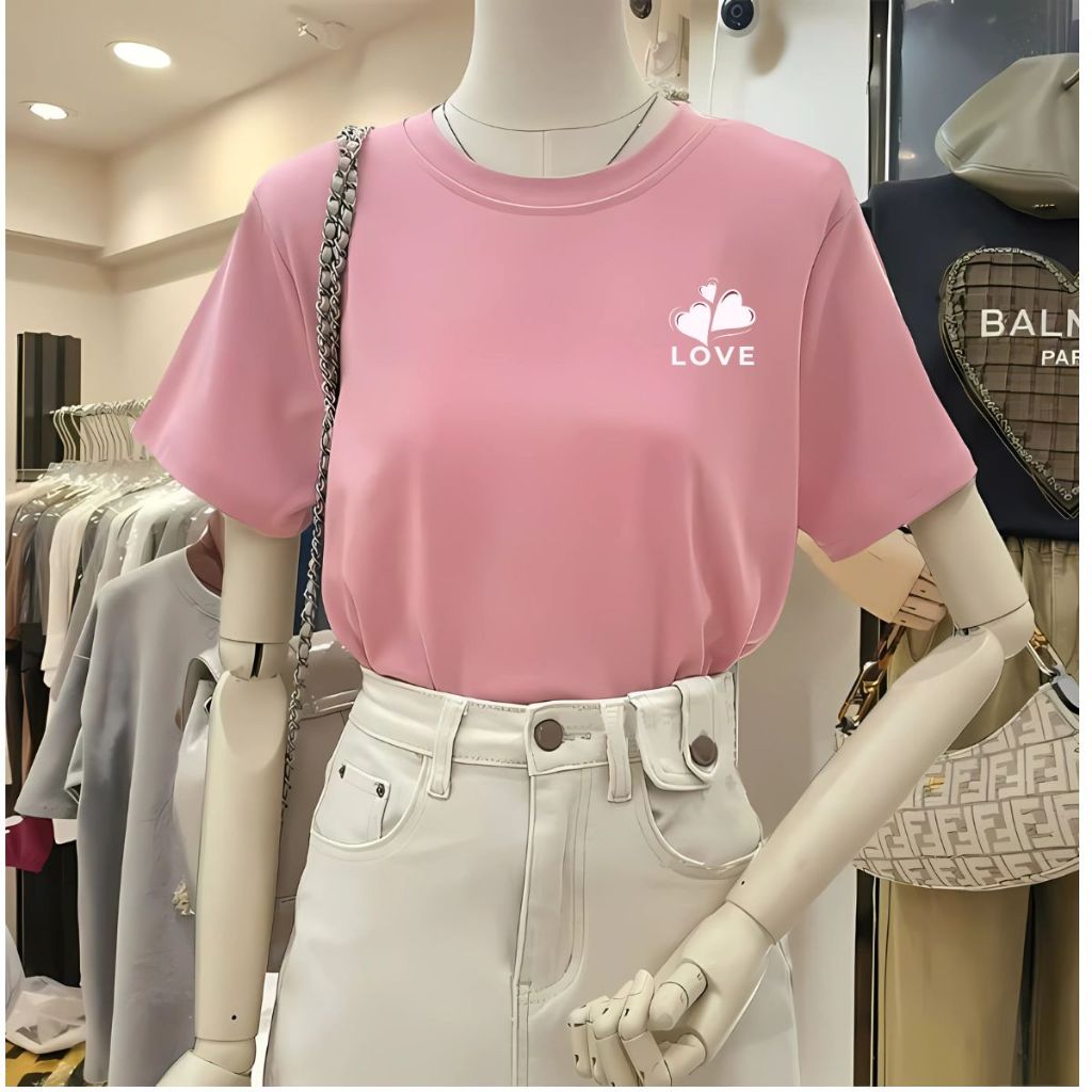 [Form Rộng] Áo phông nữ 𝐋𝐎𝐙𝐀 màu hồng pastel chất liệu thun cotton co giãn 4 chiều - Mã G0272_thumbnail_10