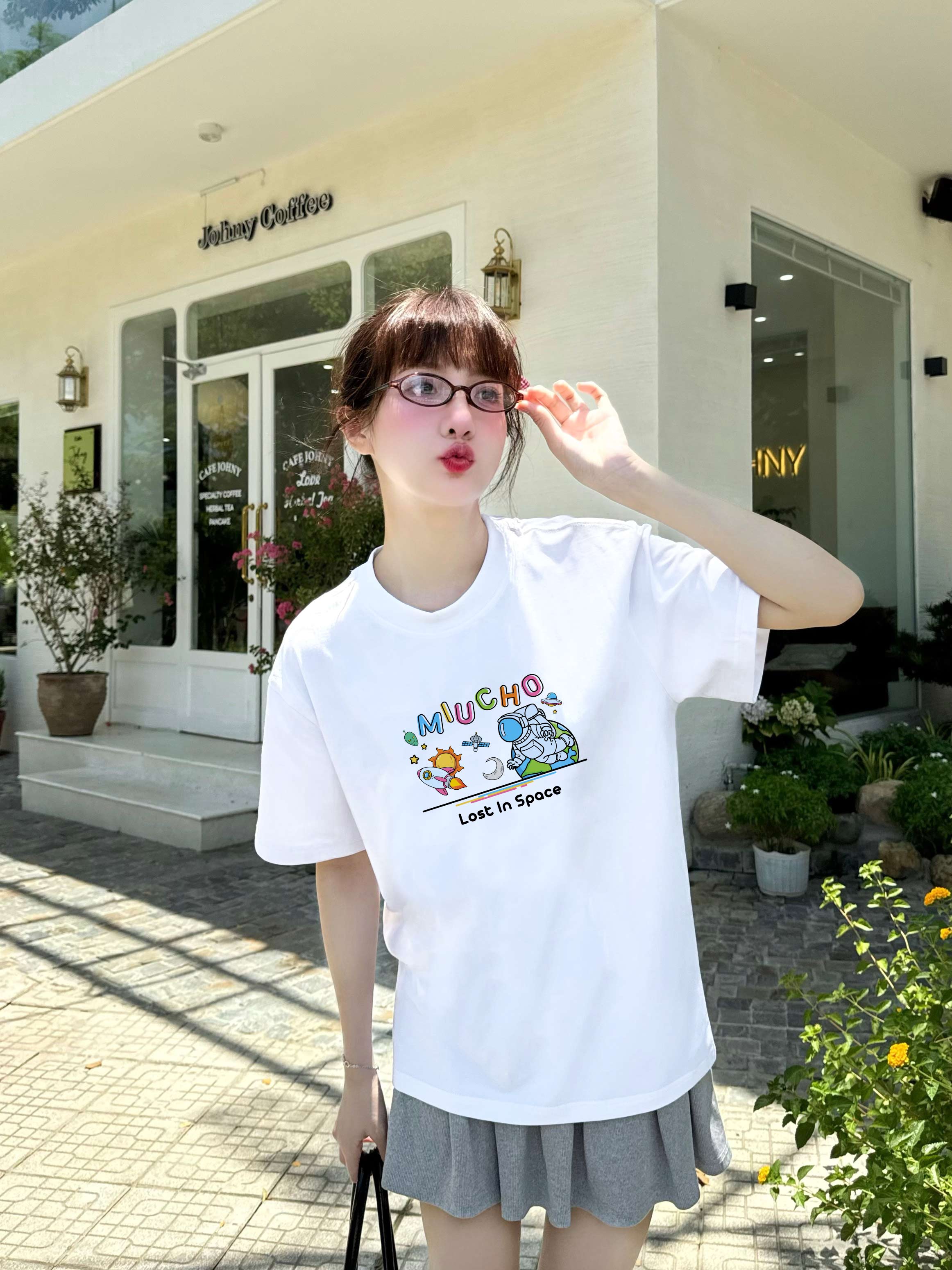 Áo thun nữ form rộng vải cotton 4 chiều thoáng mát ATD1680 Miucho in mix_thumbnail_2