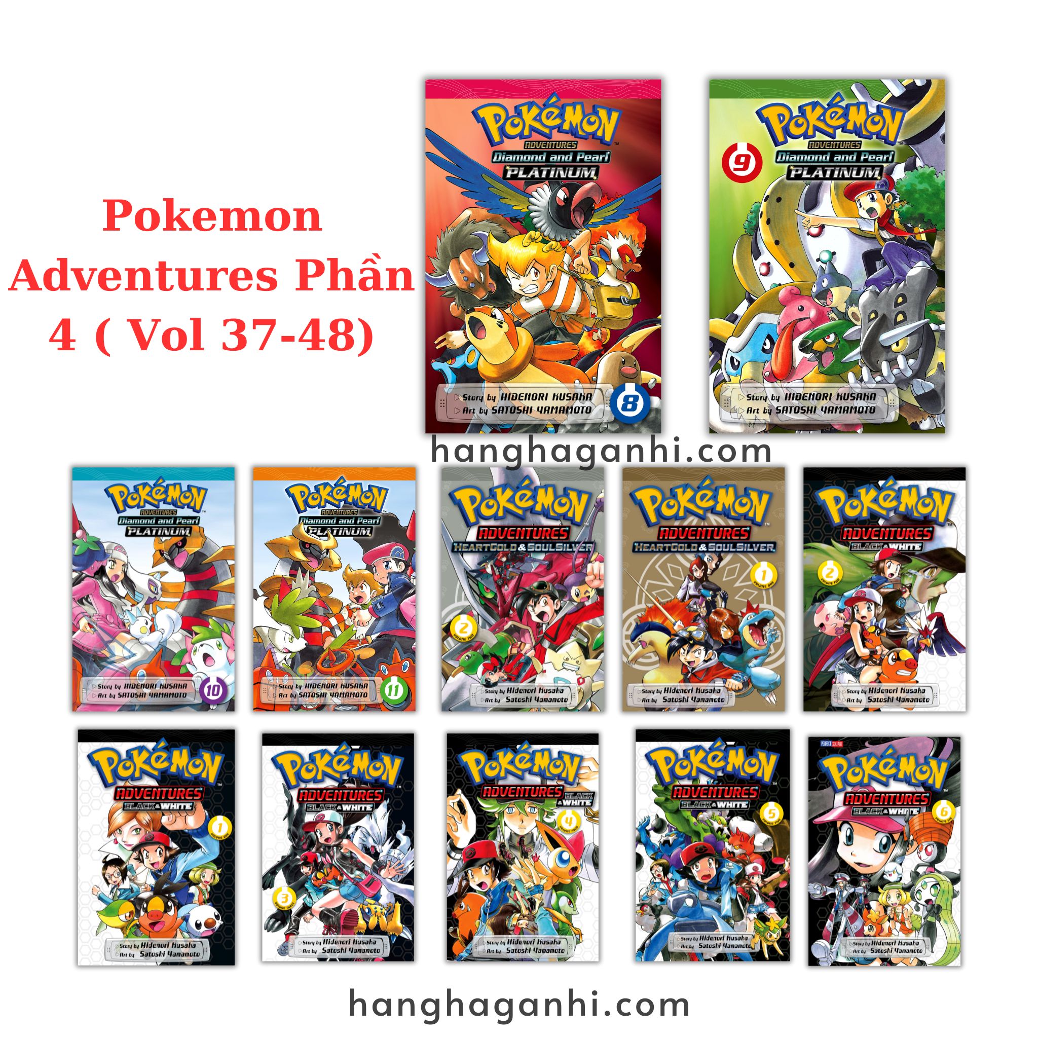 Truyện Tranh Manga Pokemon Adventures Phần 4 ( Vol 37-48)| Bản Tiếng Anh