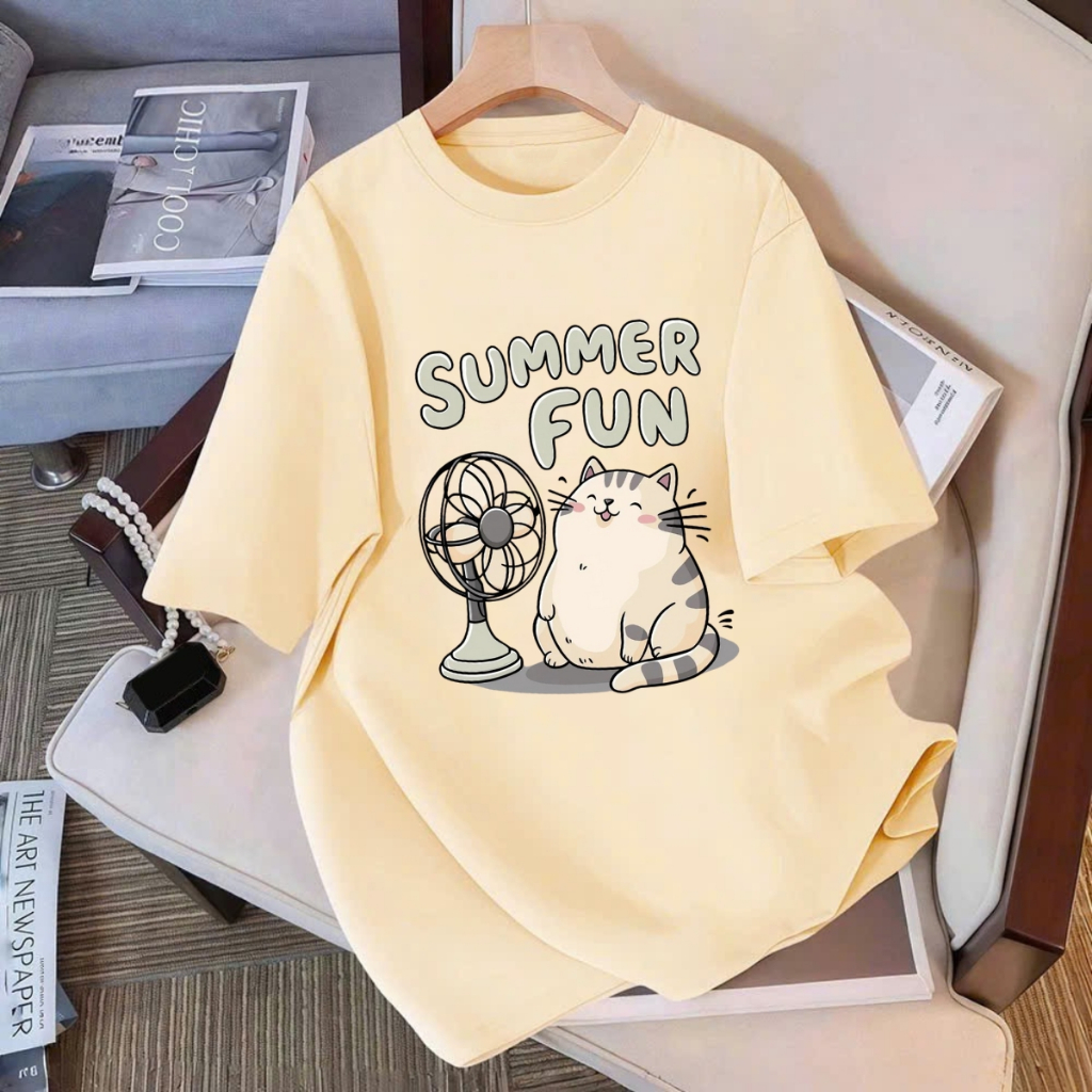 Áo thun nữ form rộng hình Mèo dễ thương local brand We Tee chất cotton 250 gsm - T026_thumbnail_7