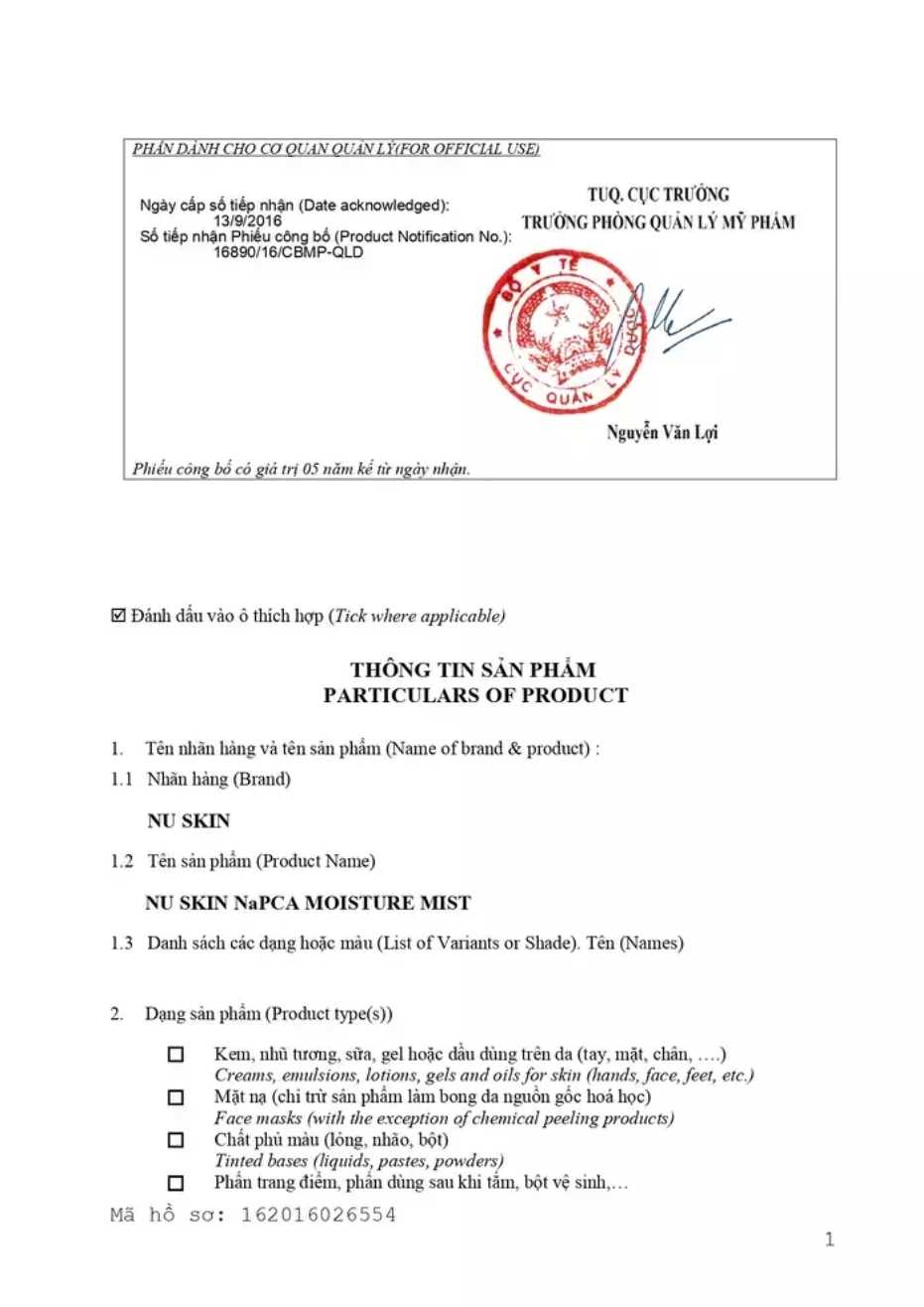 Dưỡng Ẩm Nhẹ Phun Sương NaPCA Moisture Mist_thumbnail_1