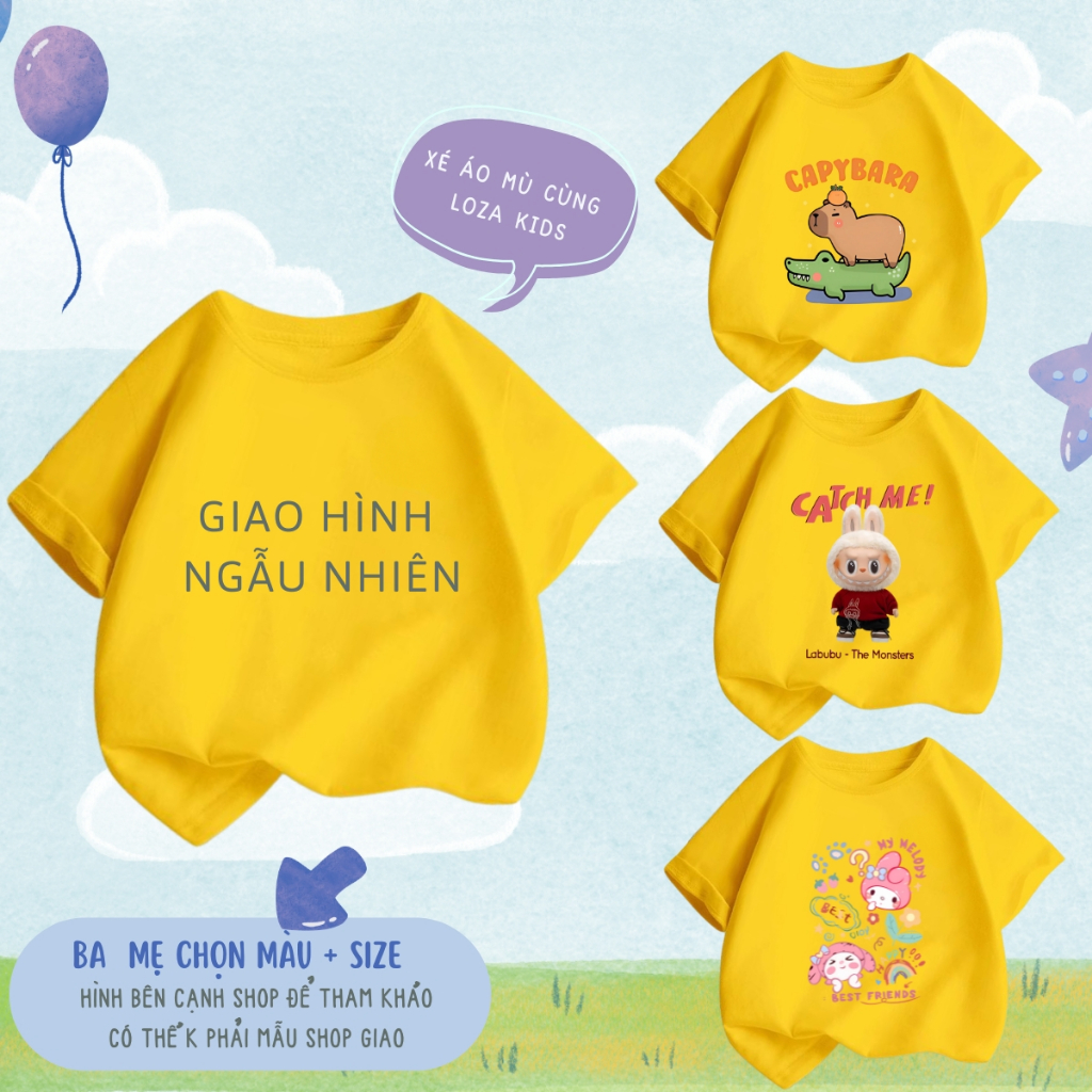 Áo thun cho bé gái, bé trai lẻ size 