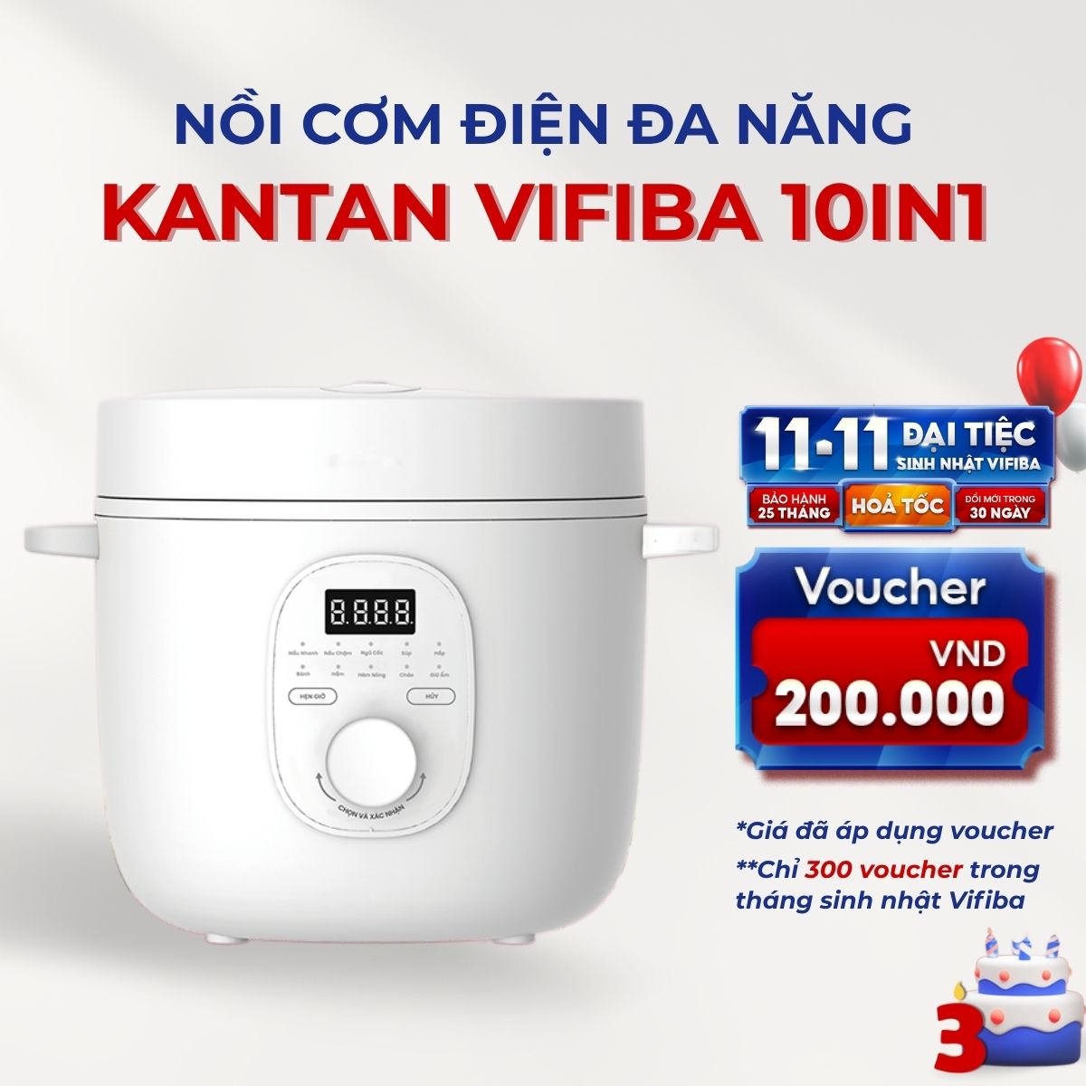 Nồi Cơm Điện Kantan Vifiba 3L