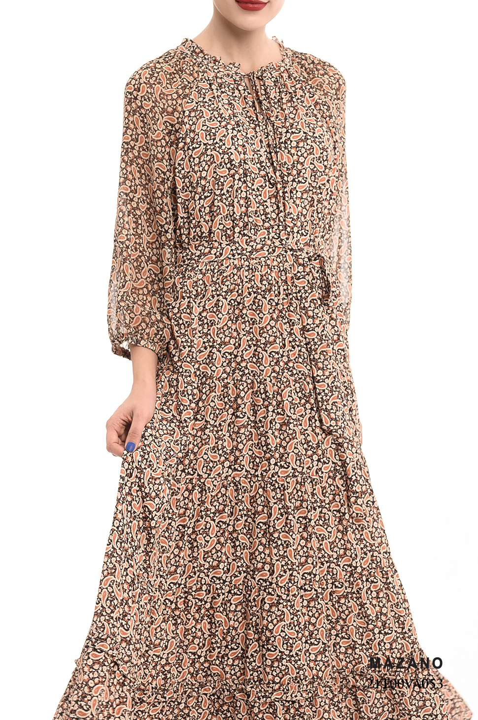 Đầm họa tiết bùng eo nhiều tầng_thumbnail_3