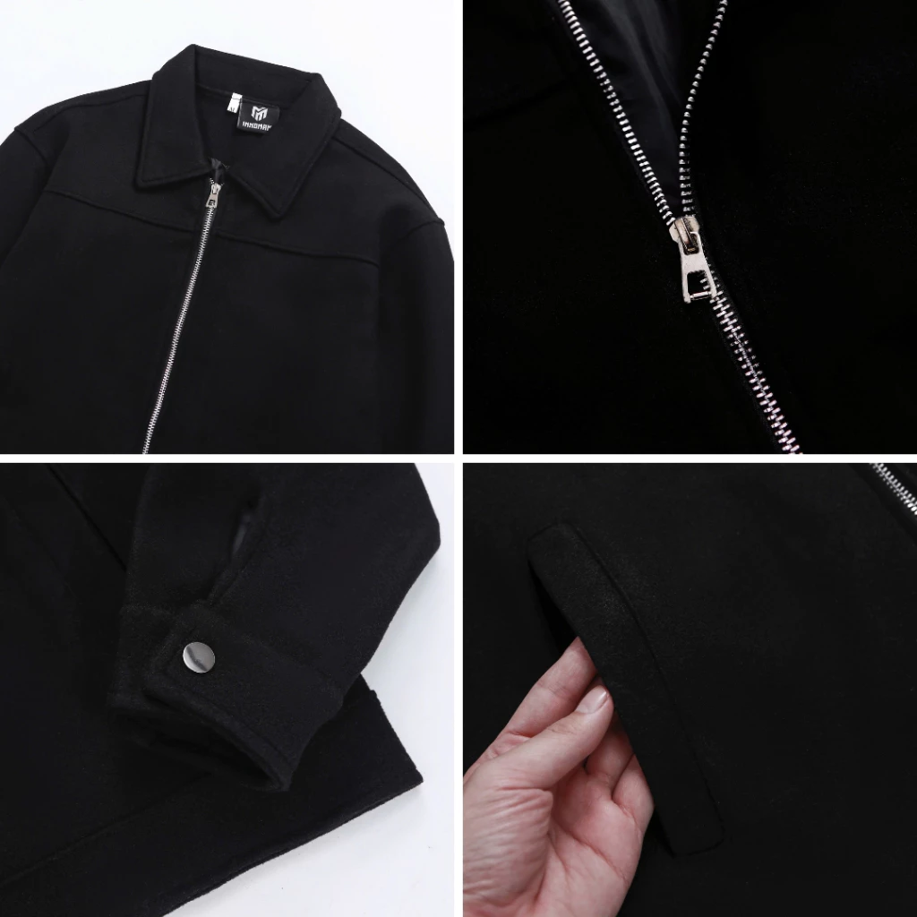 Áo Khoác Dạ Ep Nam Chất Liệu Dạ Ép Khóa ZIP Cao Cấp Jacket_thumbnail_1