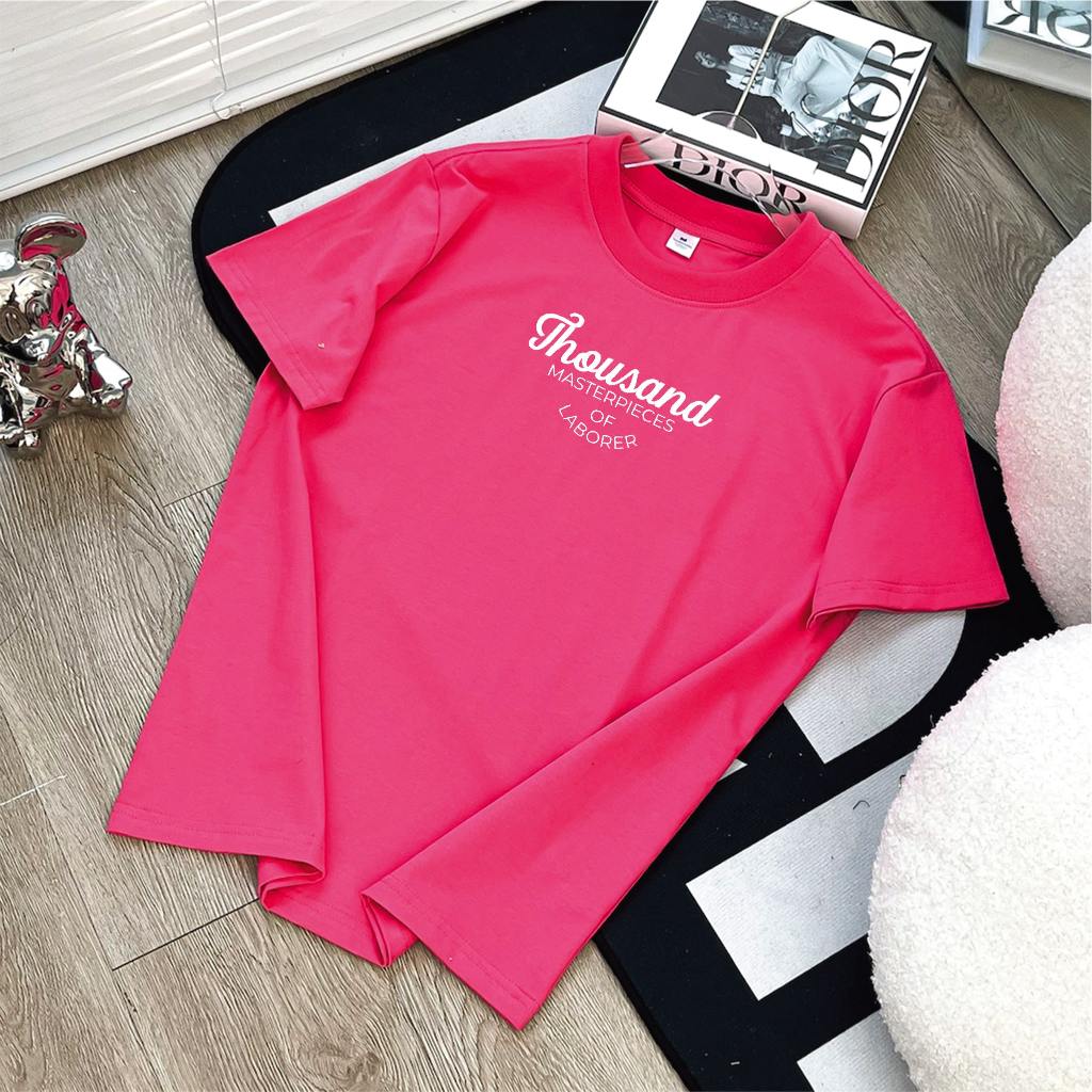 Áo thun nữ form vừa regular ARD530 Miucho Chic cotton cổ tròn in typography_thumbnail_6