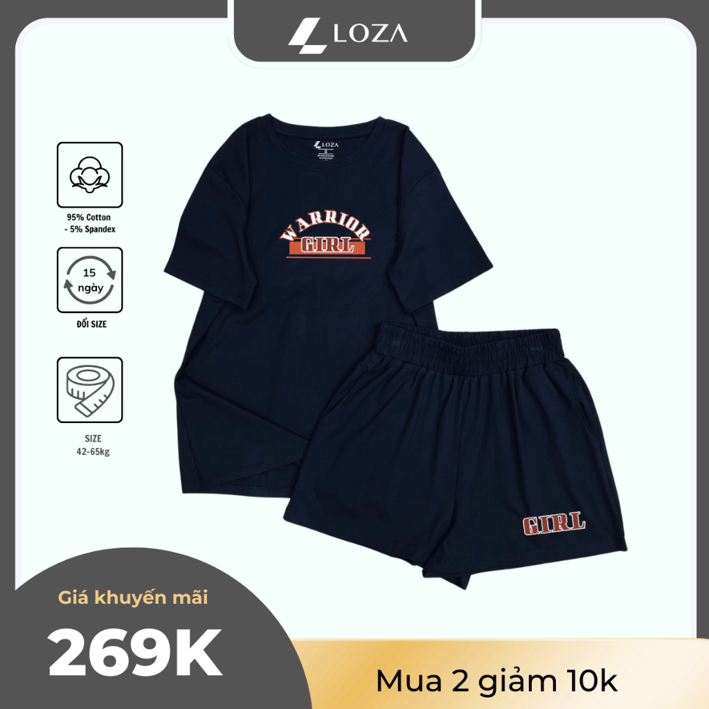 [Form rộng] Bộ đồ nữ cộc tay mùa hè - Set đồ thun nữ thời trang LOZA G0290_thumbnail_11