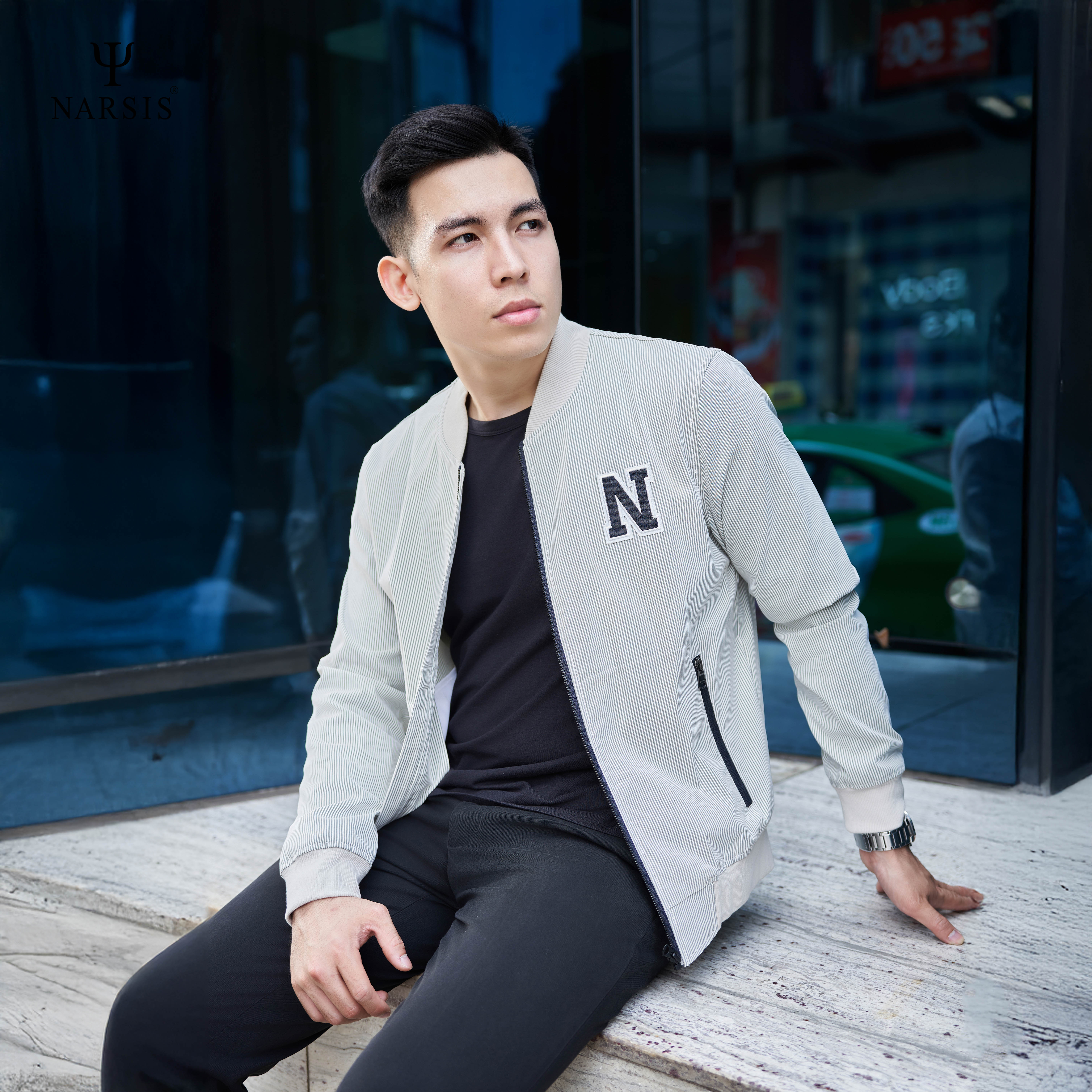 Áo khoác bomber Narsis D24034 phong cách thời trang hiện đại, phù hợp mọi dịp._thumbnail_0