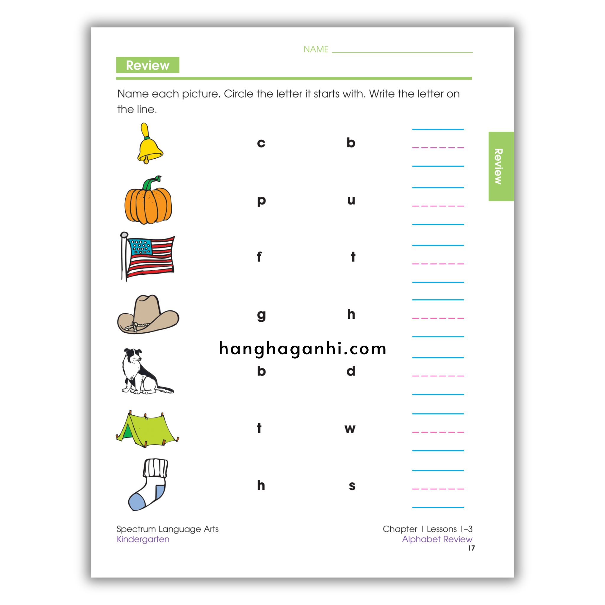 Sách Spectrum Language Arts Workbook Grade K_thumbnail_16