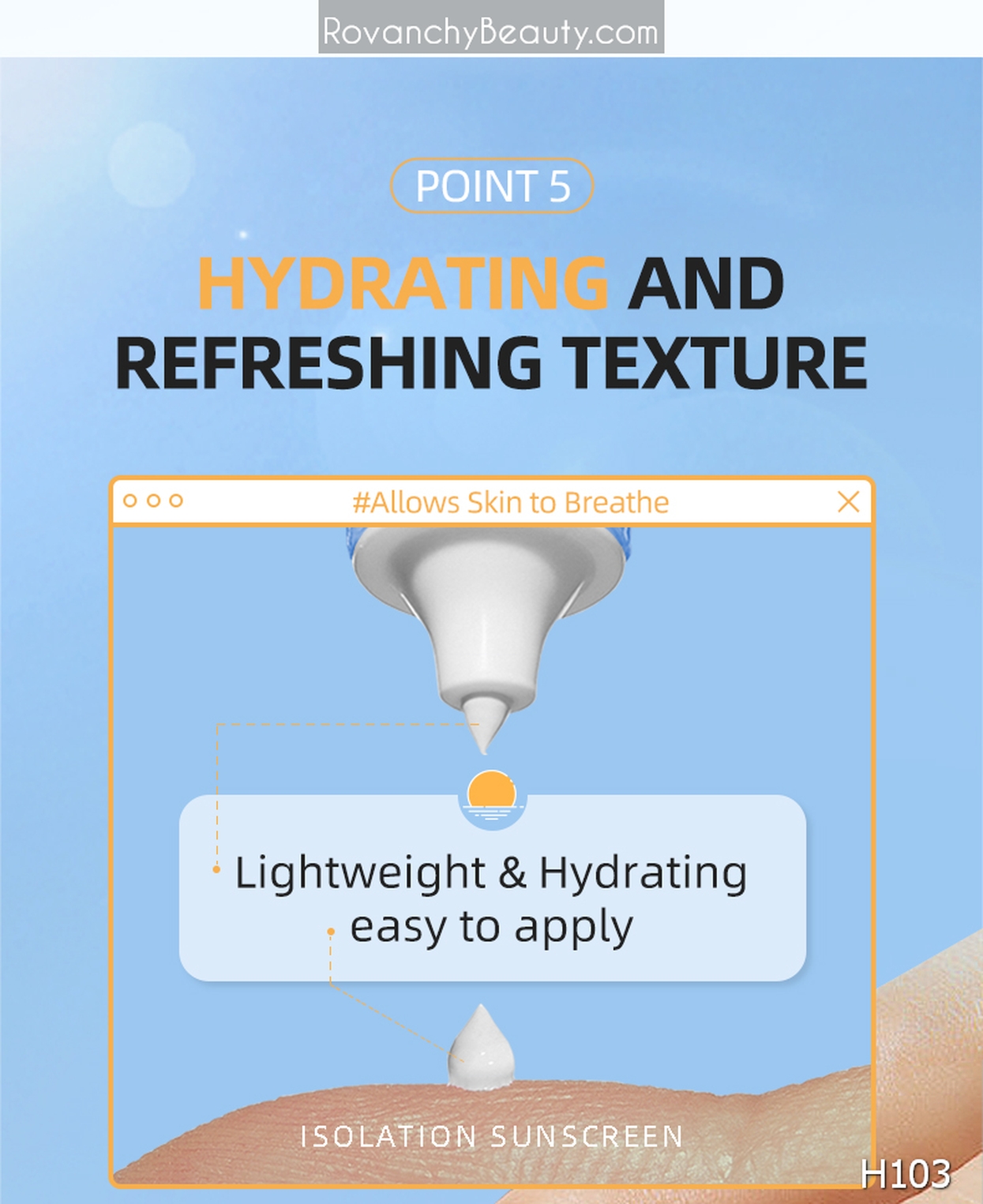 H103 Kem Chống Nắng HUNMUI SPF 90+ PA++++ - Dưỡng Ẩm, Chống Tia UV, Không Trôi, Dùng Mỗi Ngày_thumbnail_4