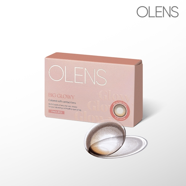OLENS Official Big Glowy Hazel 1Month 2P Colored Contact Lens