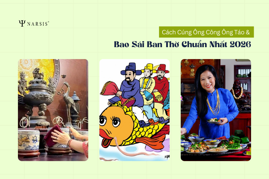 Cách Cúng Ông Công Ông Táo & Bao Sái Ban Thờ Chuẩn Nhất 2026