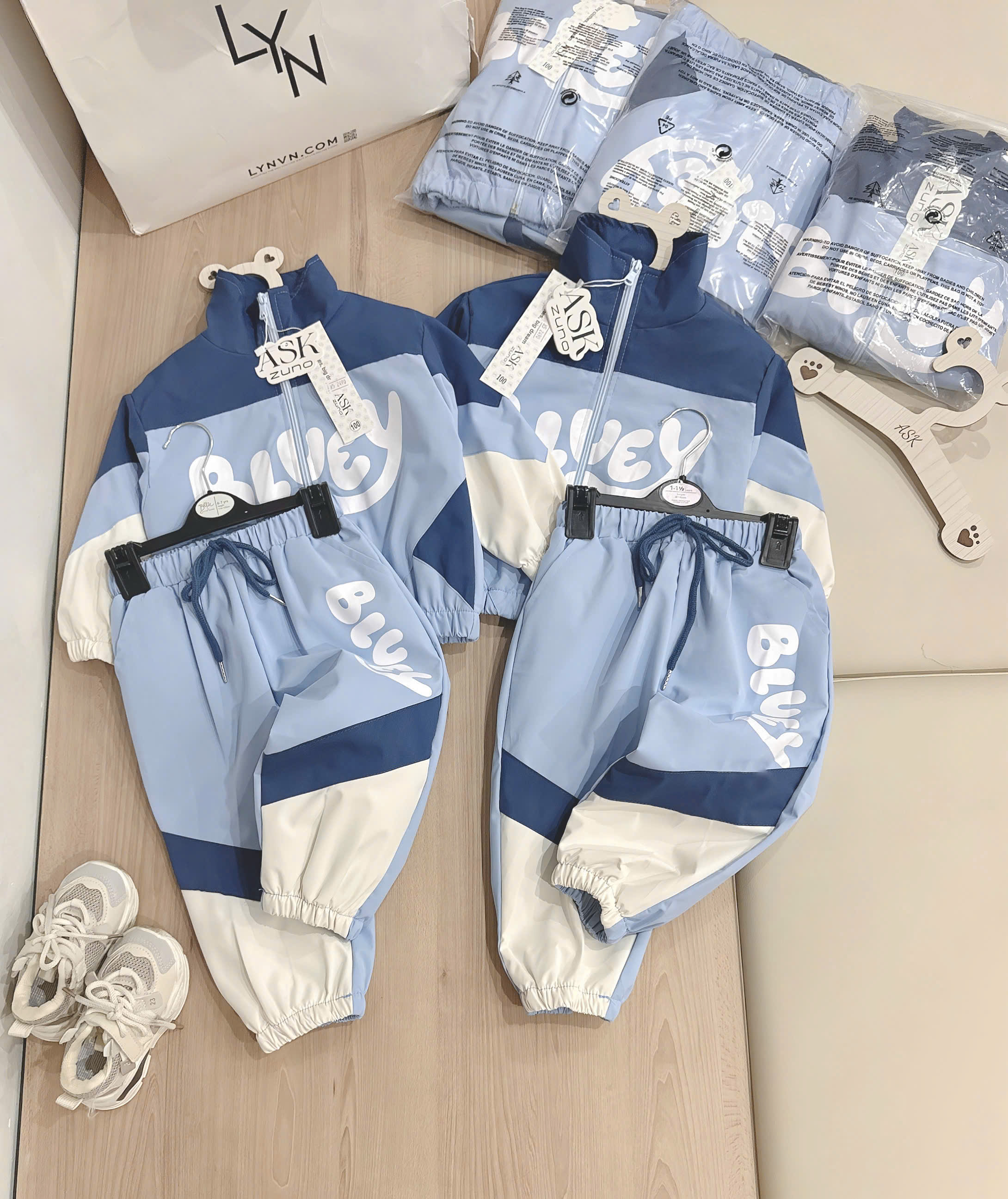 Q77 BỘ DÀI TAY CHỮ BLUEY - A210.388