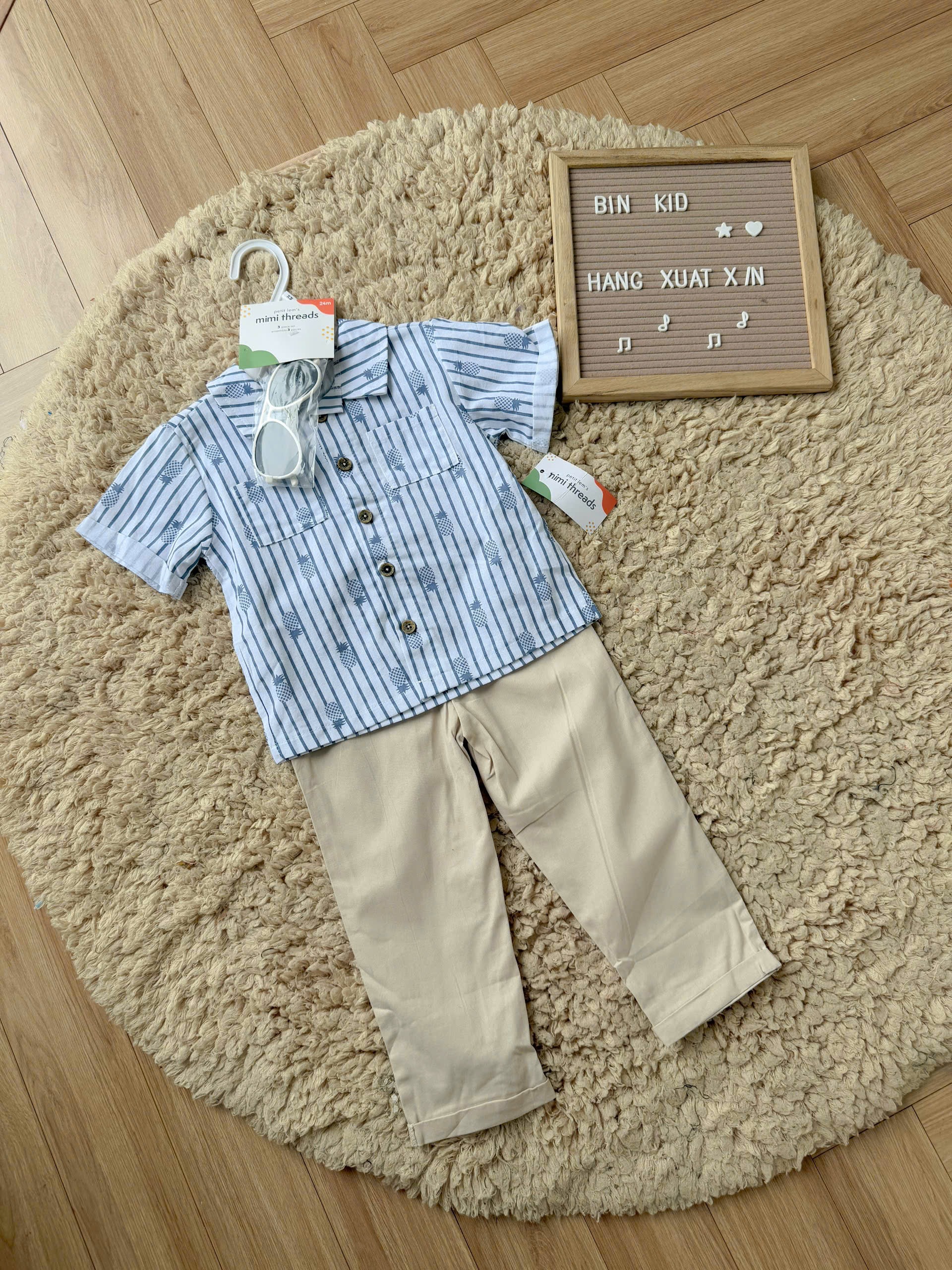 S38 SET BỘ ÁO SOMI QUẦN KAKI KÈM KÍNH