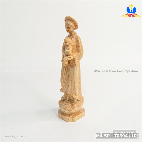 Tượng Mẹ La vang 15cm gỗ Pơmu_thumbnail_3
