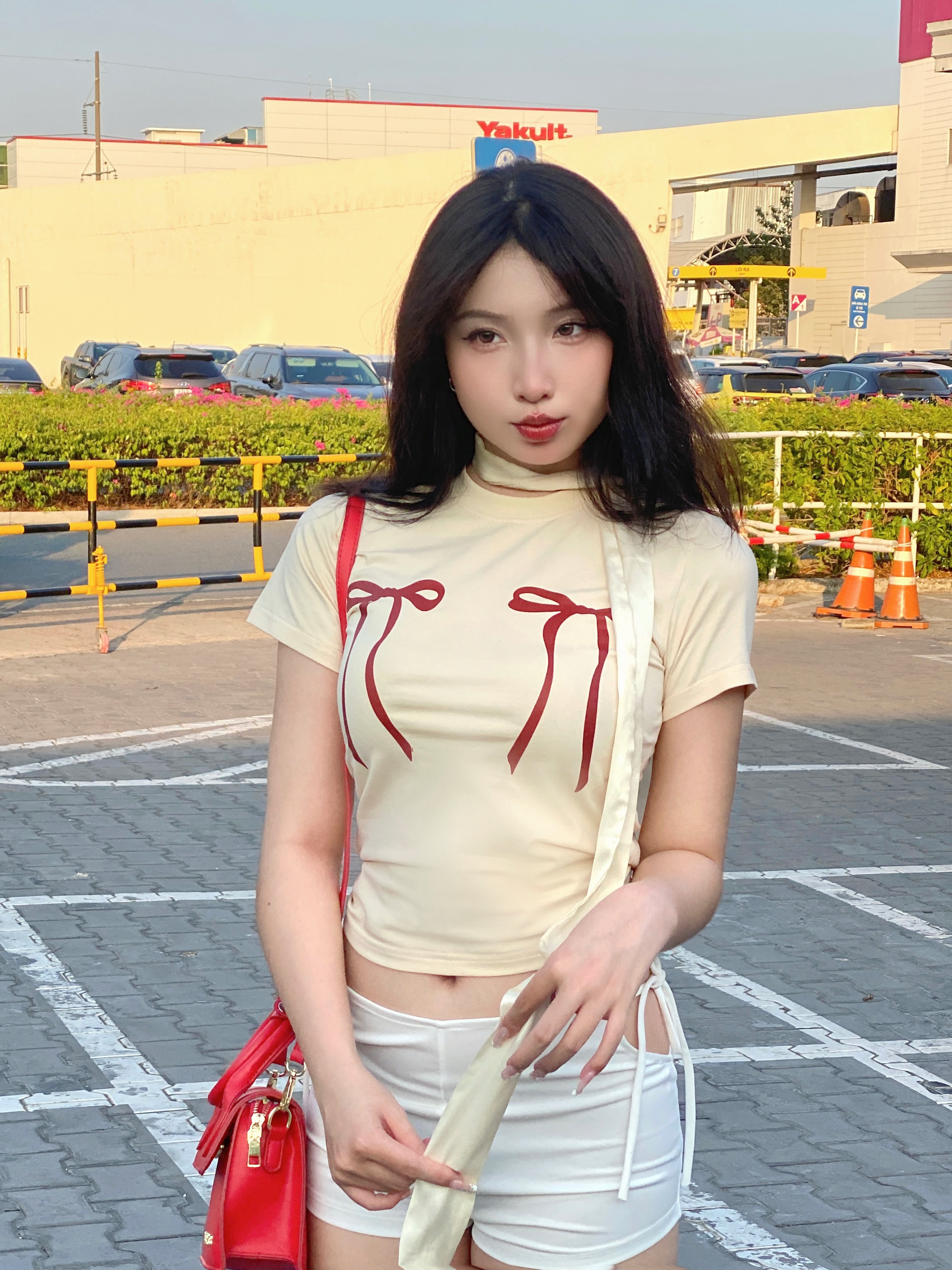 Áo thun baby tee form ôm xinh xắn hình nơ ABD1054 Miucho tay ngắn Cổ tròn hotrend in artwork_thumbnail_8