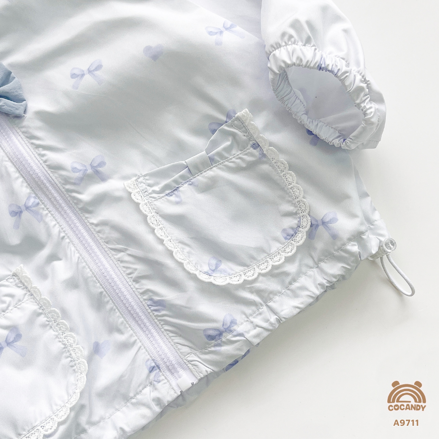 Áo khoác gió XANH họa tiết nơ phối ren_thumbnail_3