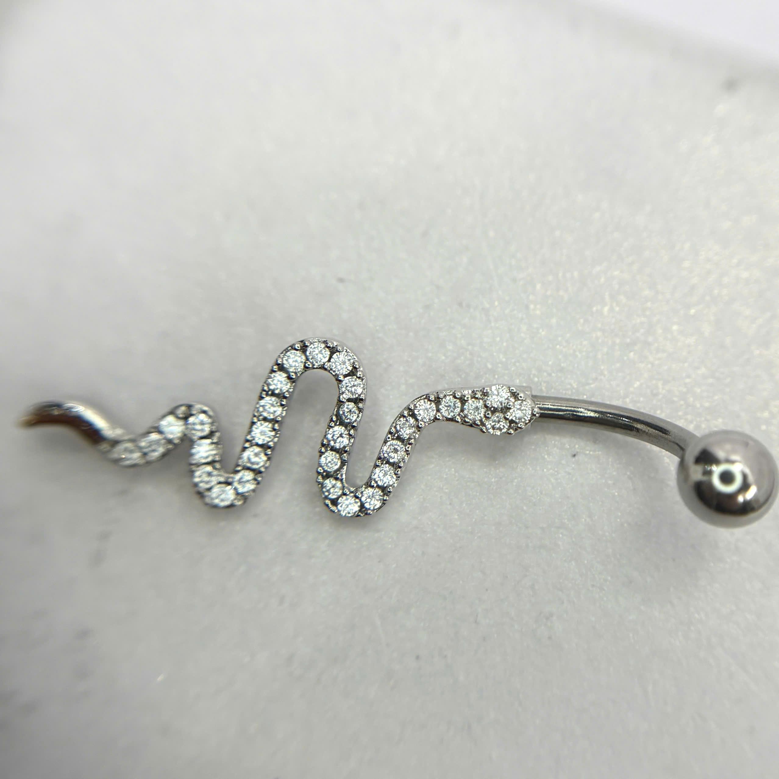 rốn con rắn full kim cương nhỏ