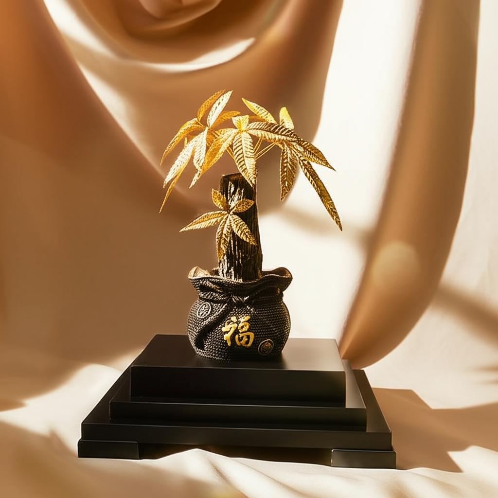 Cây Kim ngân chữ Lộc dát vàng 24K_thumbnail_8