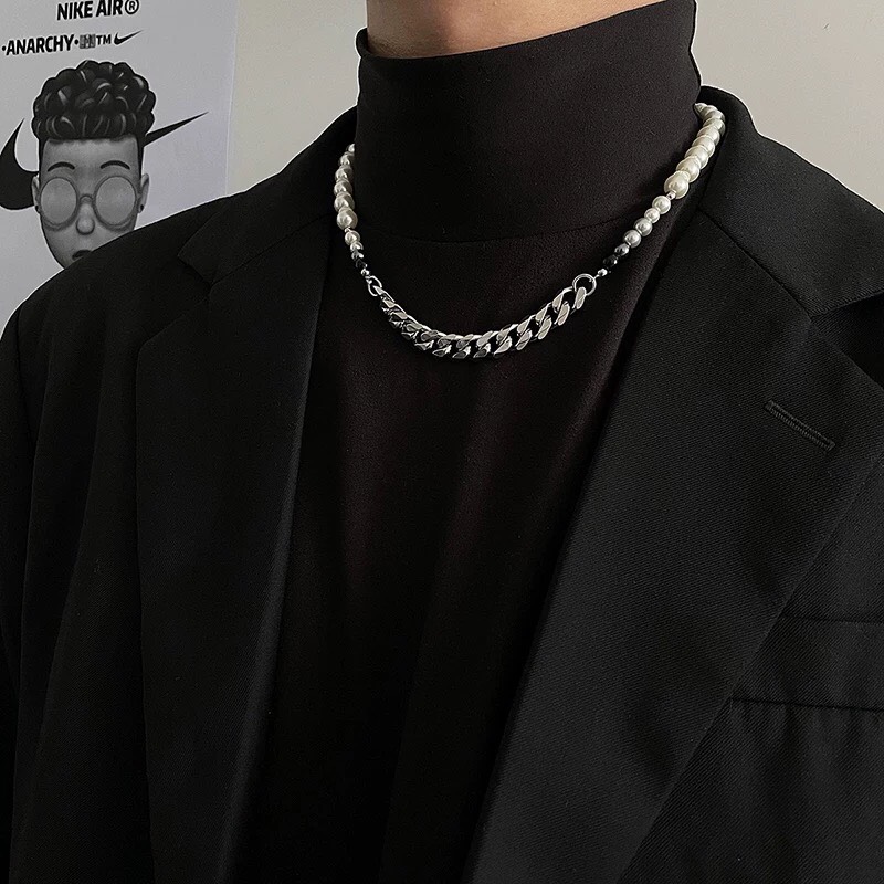 Half Pearl Chain Necklace_thumbnail_11