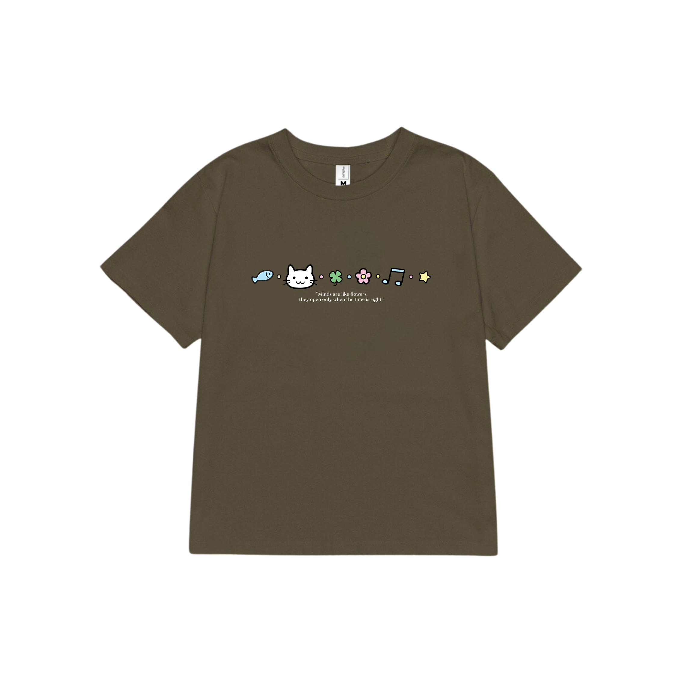 Áo baby tee ôm local brand ABD1563 Miucho vải cotton co giãn thoáng mát cổ tròn in mix