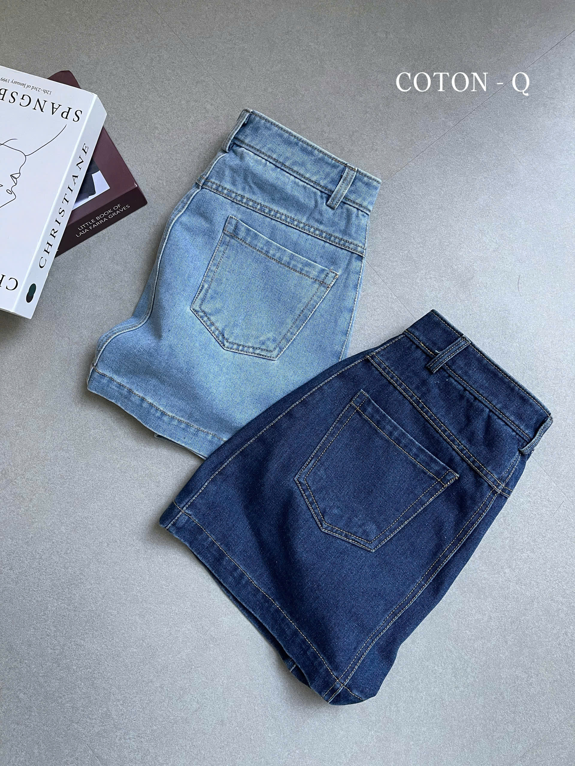 Chân váy ngắn Coton Q jean 2M ( ĐẬM )_thumbnail_7
