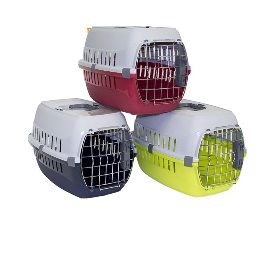 Lồng vận chuyển hàng không cho chó mèo chuẩn IATA cửa sắt - Size 38x35x37cm_thumbnail_0