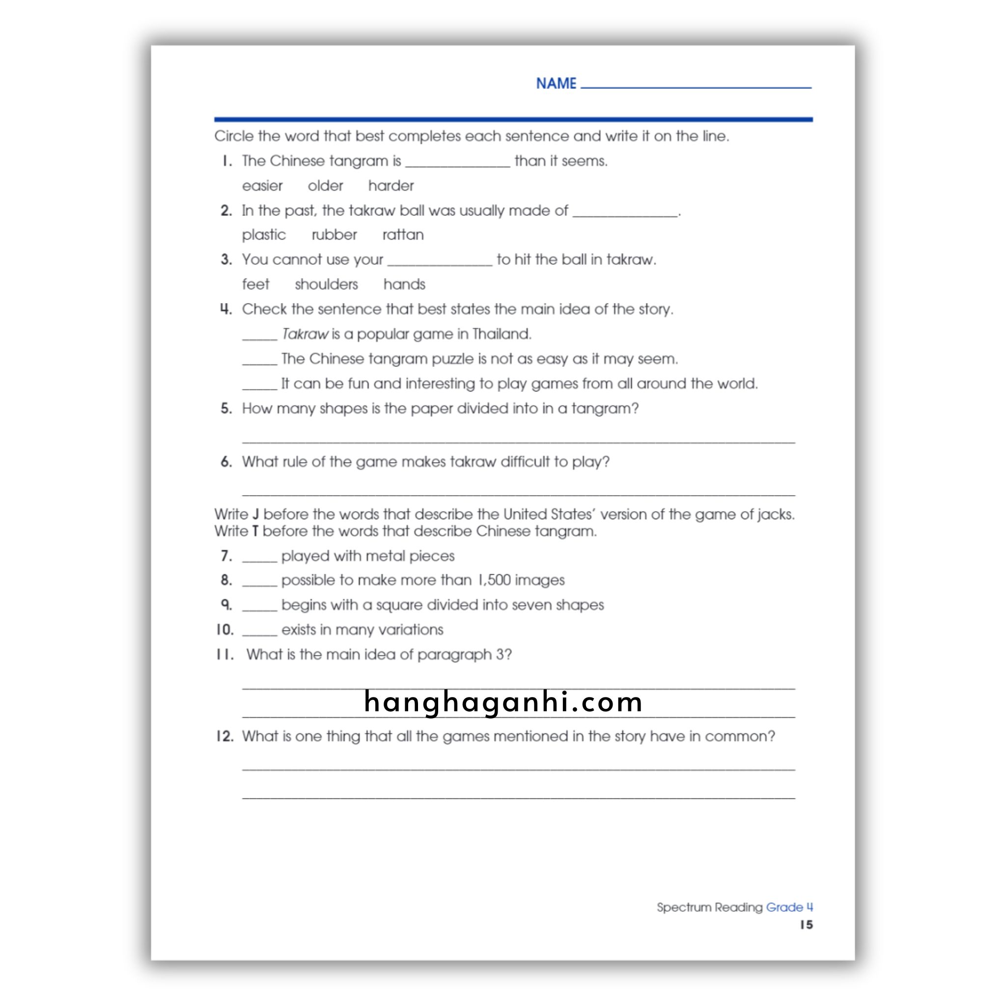 Sách Spectrum Reading Workbook Grade 4_thumbnail_19