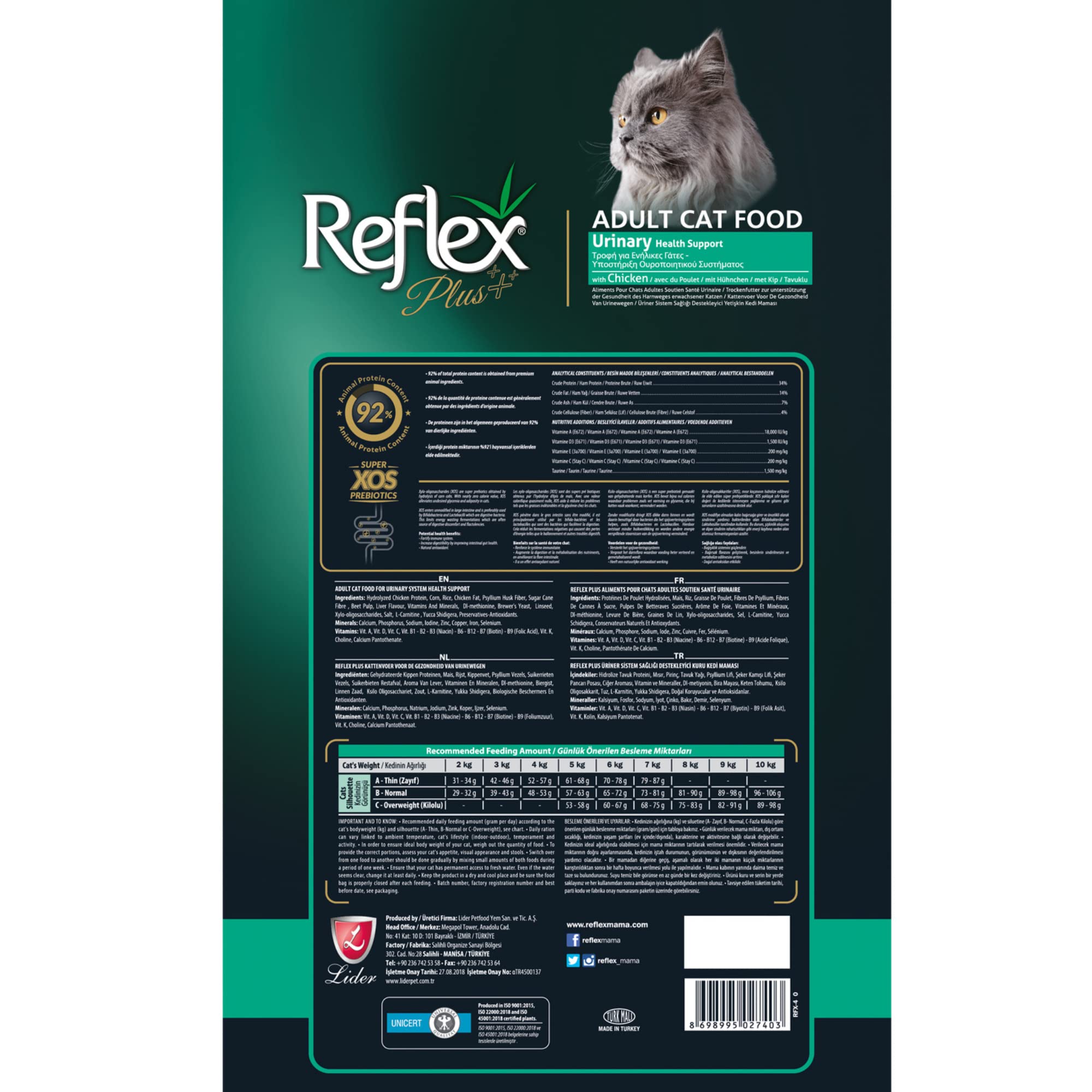 Thức ăn cho mèo Reflex Plus Adult Cat Food Urinary Chicken (vị thịt gà) 1,5kg_thumbnail_2