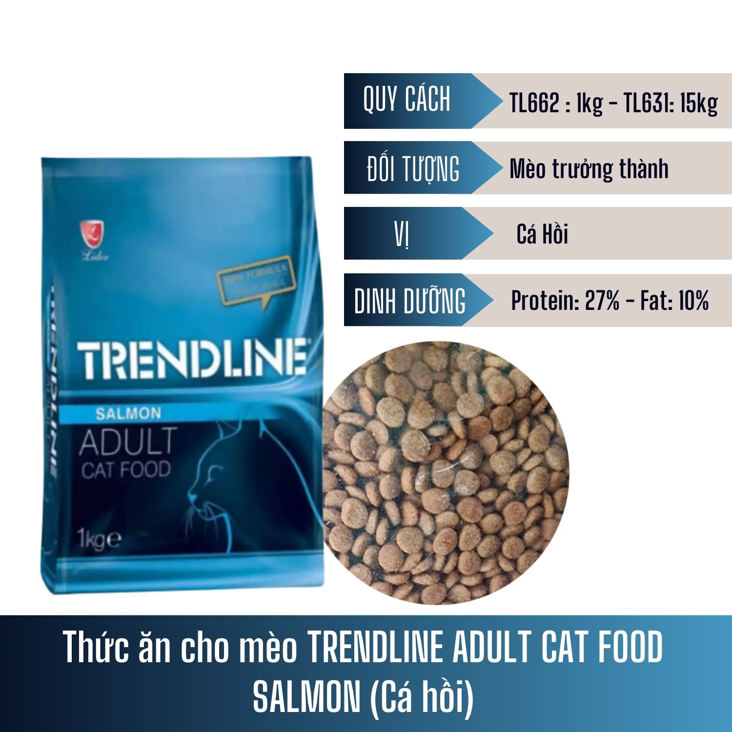 Thức ăn cho mèo TRENDLINE ADULT CAT FOOD SALMON (Cá hồi) 1KG_thumbnail_1