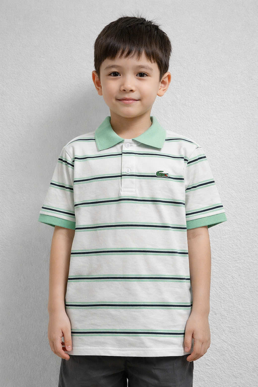 A85 ÁO POLO LACOSTE SỌC XANH LÁ (MUA 2 GIẢM 10K/C)