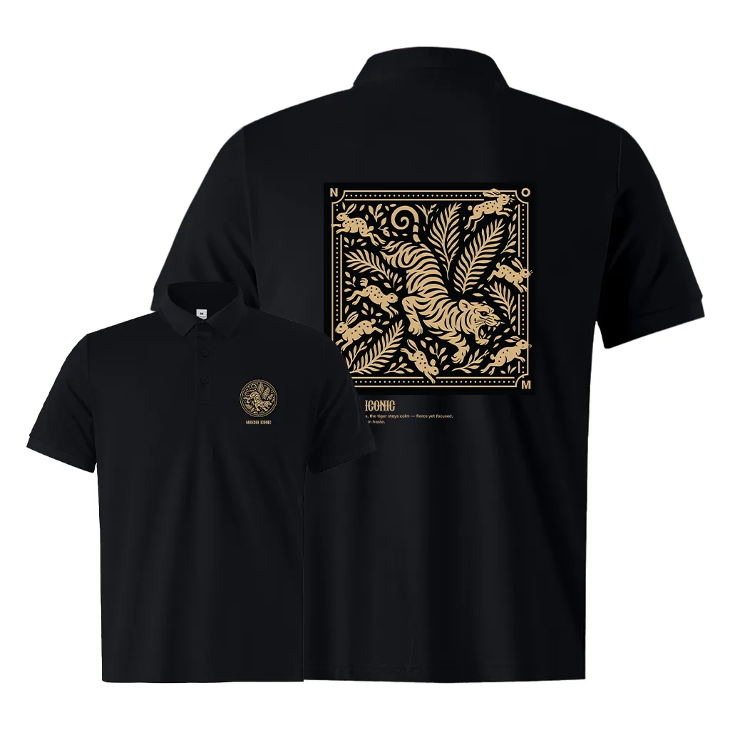 Áo polo nam form vừa Tiger 2502 Miucho Iconic chất vải cá sấu thoáng mát cổ trụ in graphic_thumbnail_5