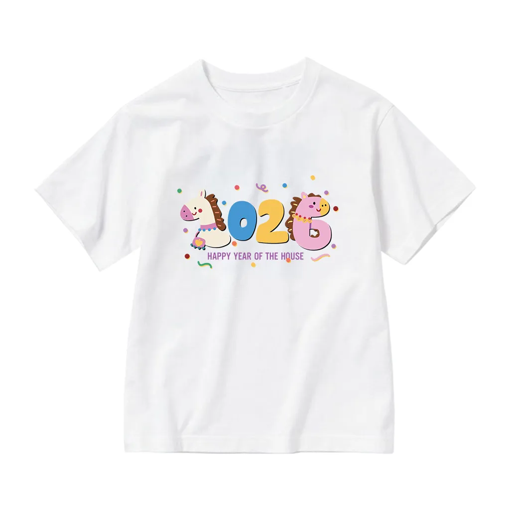 Áo thun bé trai bé gái Tết 2026 Kado vải cotton thoáng mát mềm mại 2953_thumbnail_7