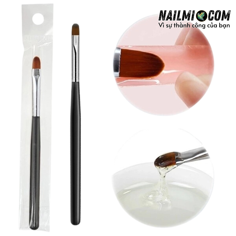 Cọ đắp gel - bản tròn - quét sơn - cán đen_thumbnail_0