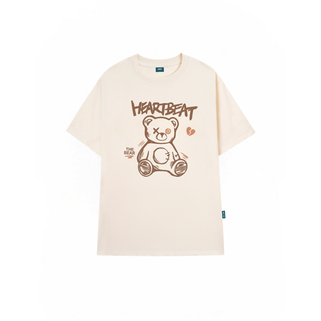Áo thun unisex Gấu Heartbeat local brand 𝐖𝐞 𝐓𝐞𝐞 dáng oversize rộng cho nam và nữ - WU0890_thumbnail_2