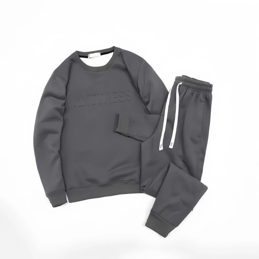 Bộ Nỉ Ép Lông Cáo Nam nữ in nổi 