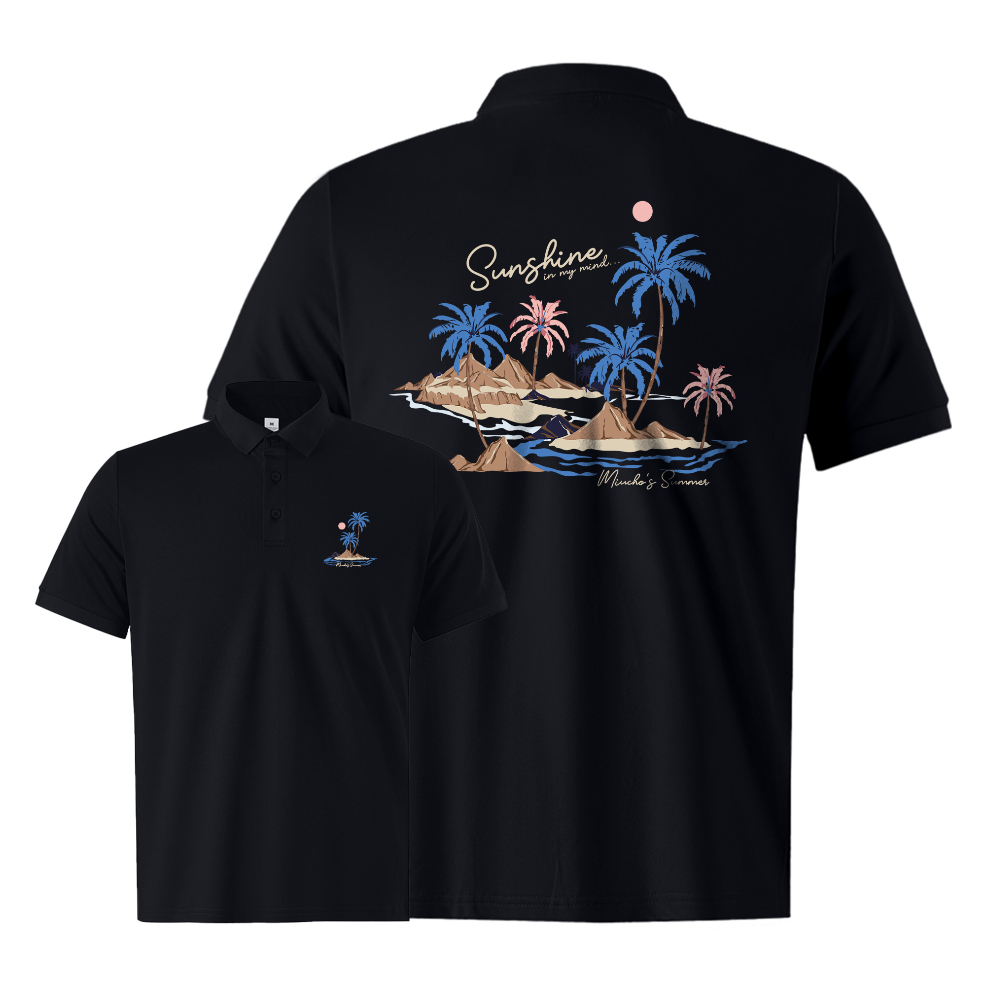 Áo polo nam big size form vừa 2185 Miucho Iconic vải cá sấu polyester co giãn thoáng mát in mix_thumbnail_8