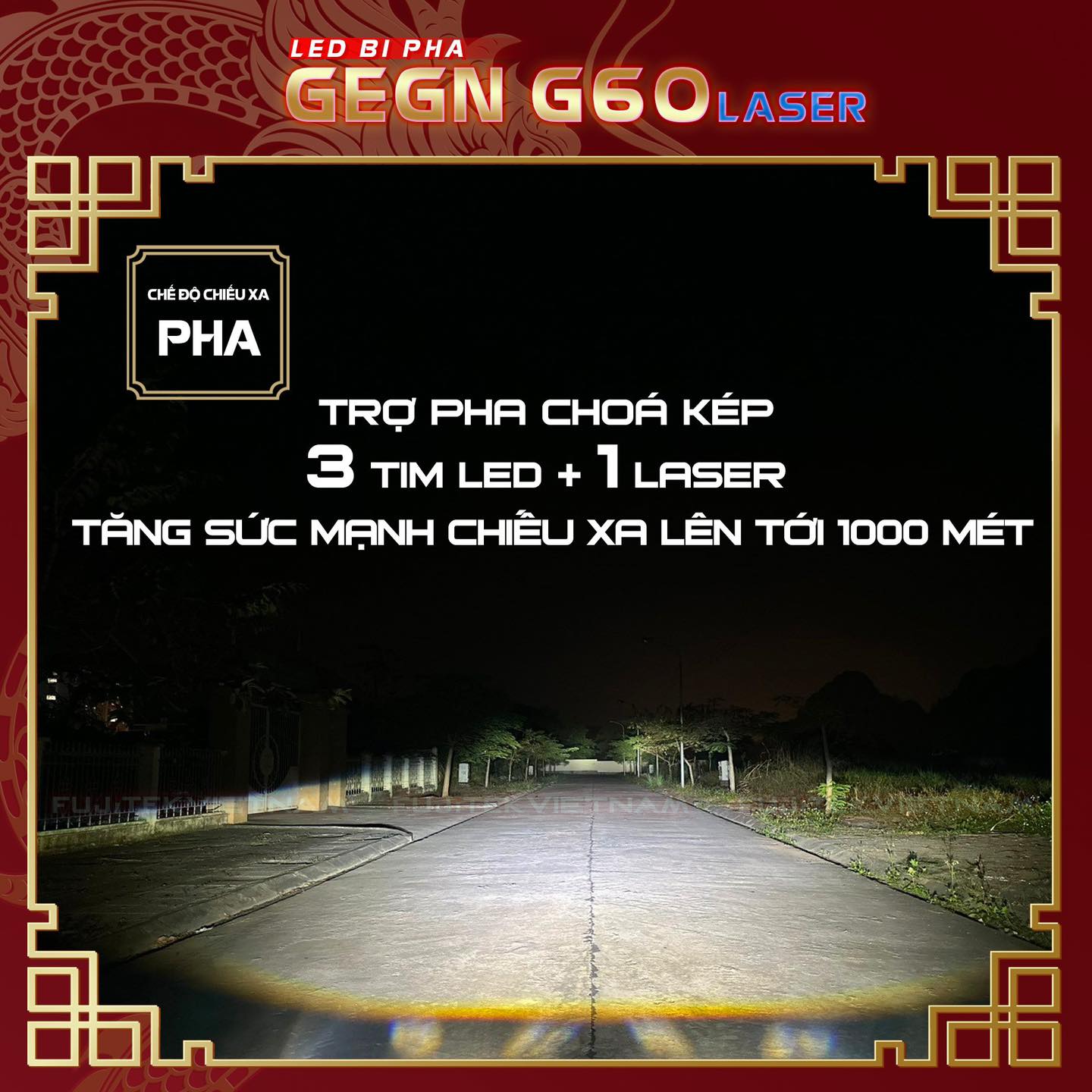 GEGN G60 Đèn bi led Laser chân xoáy bắt zin_thumbnail_3