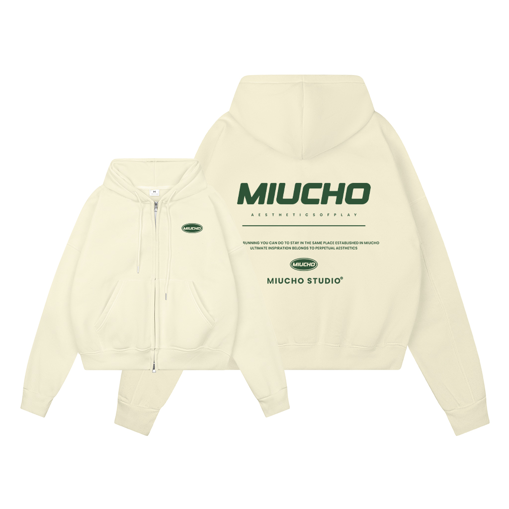 Áo hoodie zip local brand dày dặn form boxy HXD1571 Miucho Club vải nỉ bông khóa kéo mũ rộng in typography_thumbnail_0