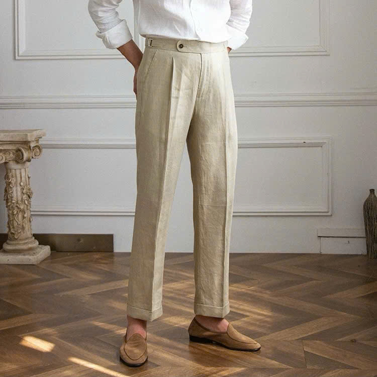 Sidetab Linen Trousers – Season 3