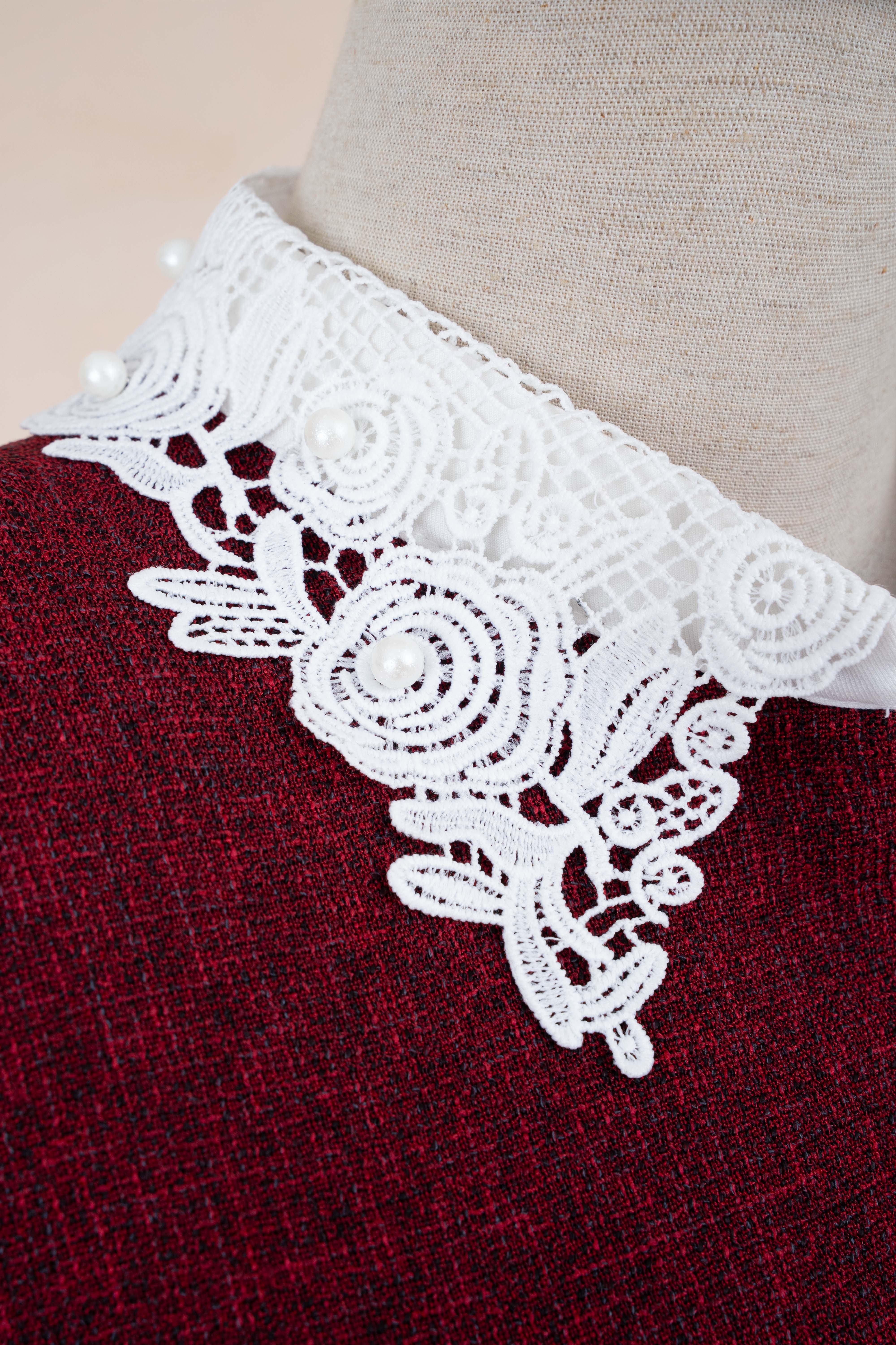 Đầm Xếp Ly Khoá Ngực Cổ Ren_thumbnail_7