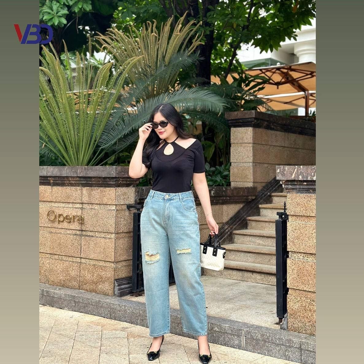 Quần baggy túi rách bigsize QJ15 dành cho nàng béo mập từ 55-90kg_thumbnail_7