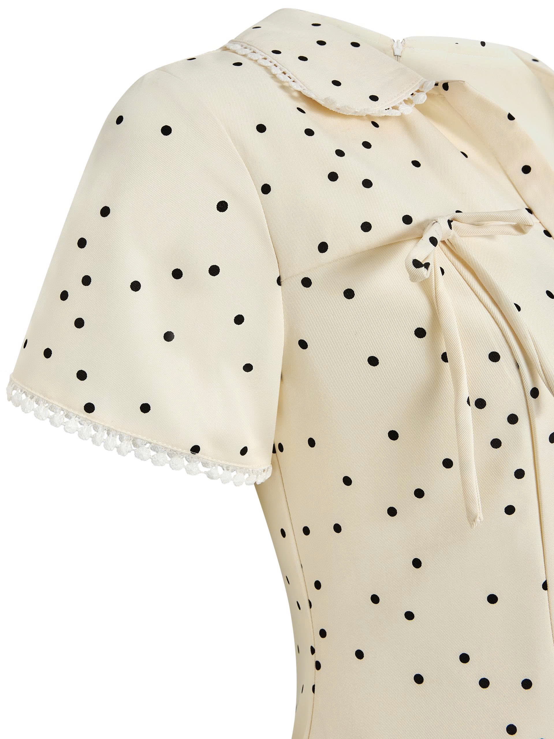 BIGSIZE NỮ - Đầm chấm bi phối voan xếp ly kiểu V-DA203_thumbnail_7