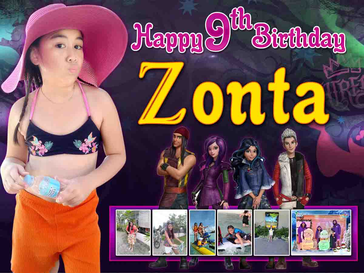 Descendants Theme Birthday Tarp