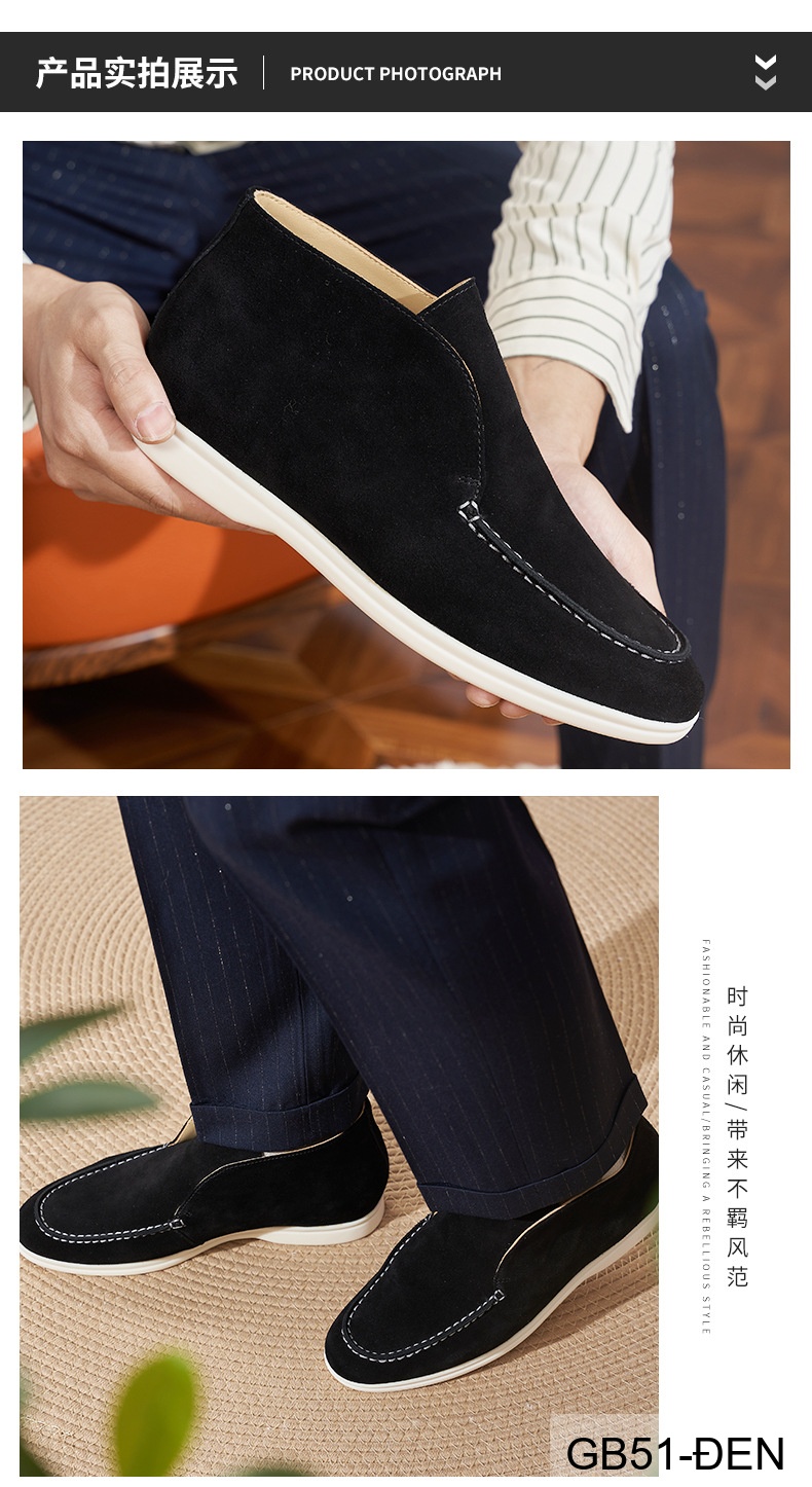 GB51 - Bốt nam cổ thấp da lộn phong cách Martin, đế cao su êm ái, 5 màu thời thượng_thumbnail_2