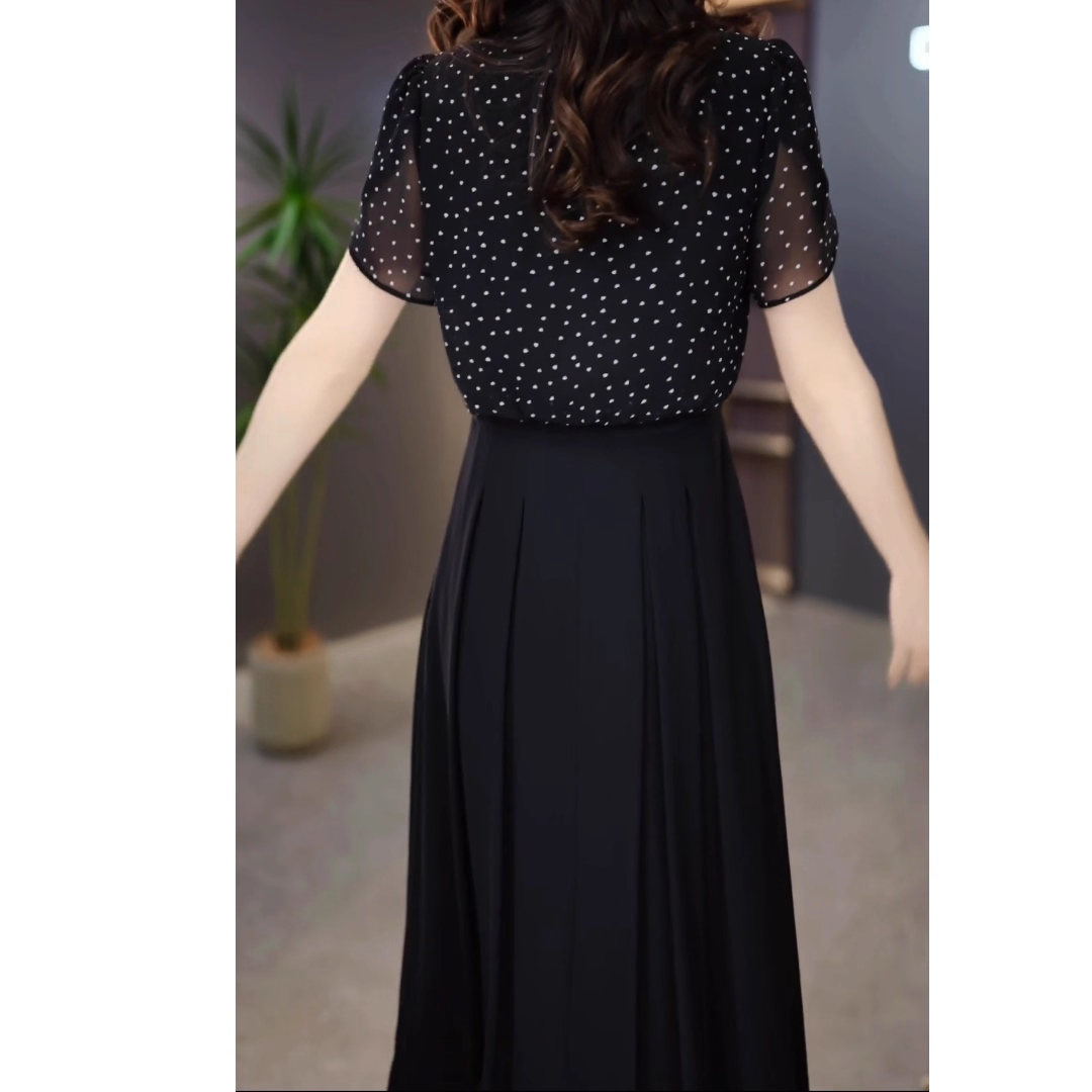 18170-Đầm xòe voan phối 2 màu họa tiết  tim nhí cách điệu ( voan, lót)_thumbnail_2