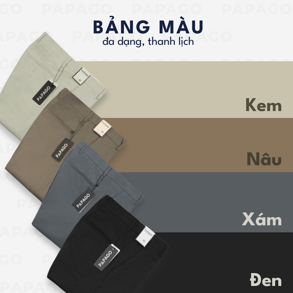 Quần tây nam trung niên PAPAGO, quần âu form suông co giãn nhẹ cho bố - P25QT002_thumbnail_5