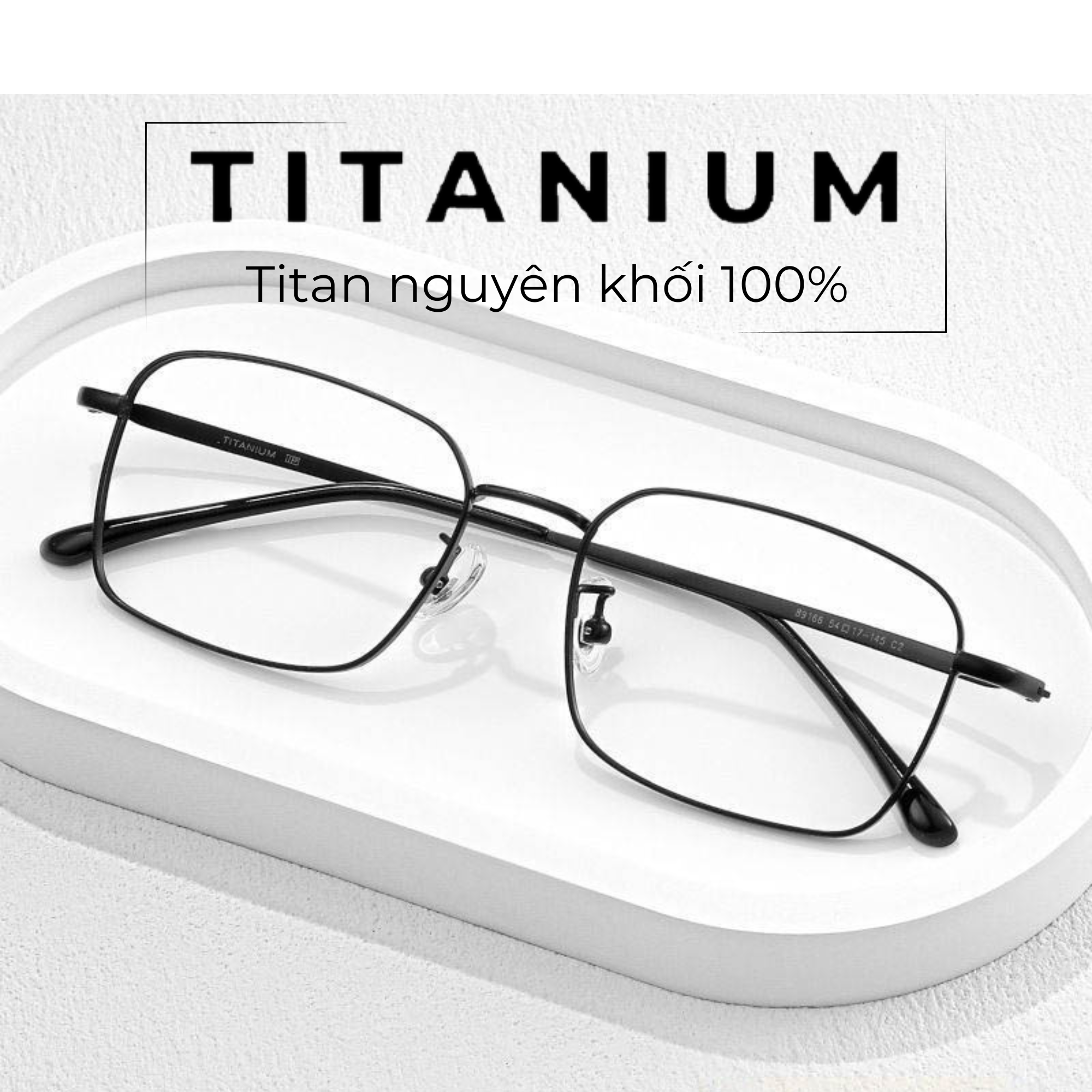 Gọng Kính Titanium Signature Classic Frame Eyewear Model DP60 Titan Black
