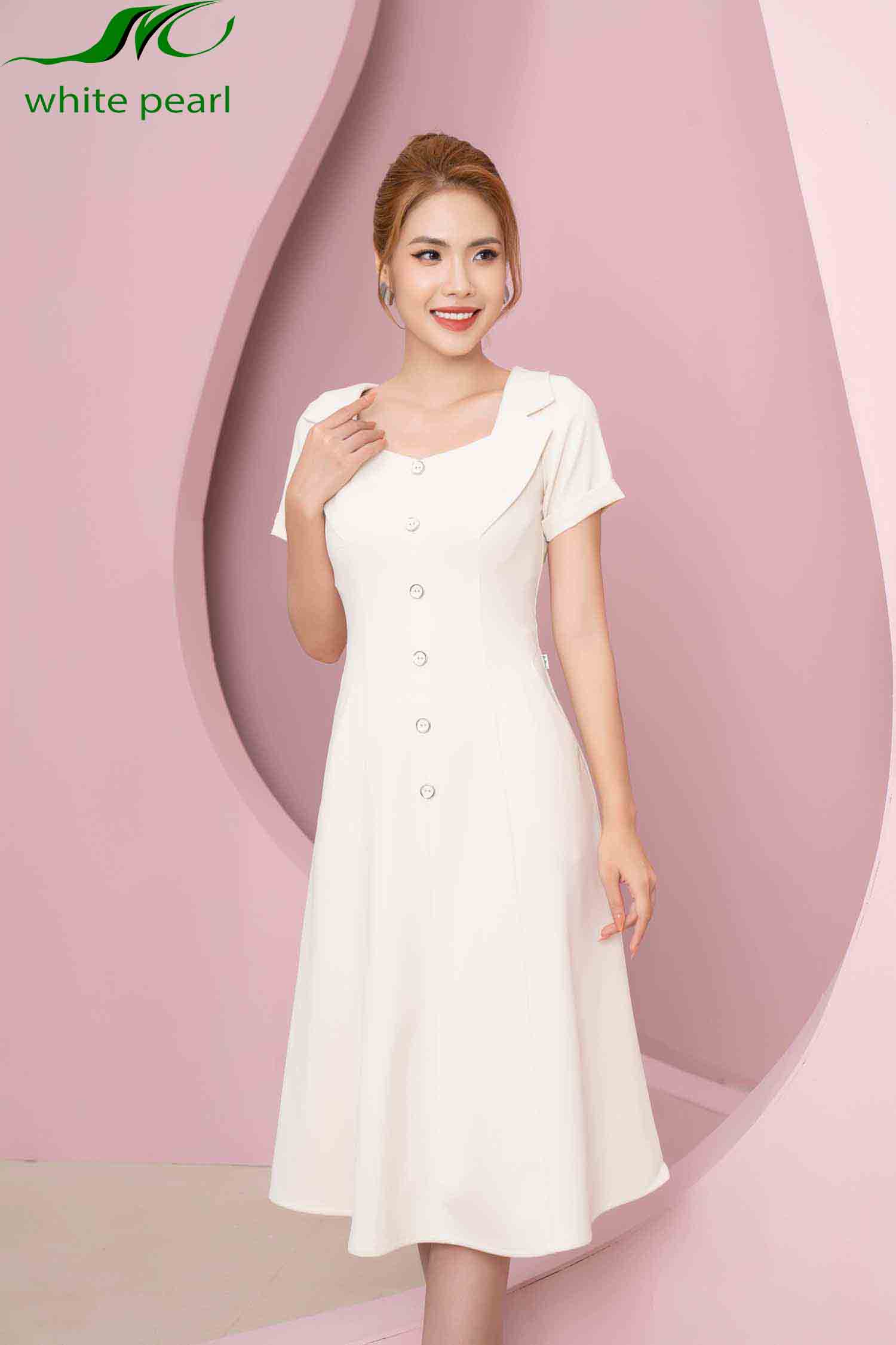 Đầm 7T cổ 2 ve lục giác Xanh - cái_thumbnail_2